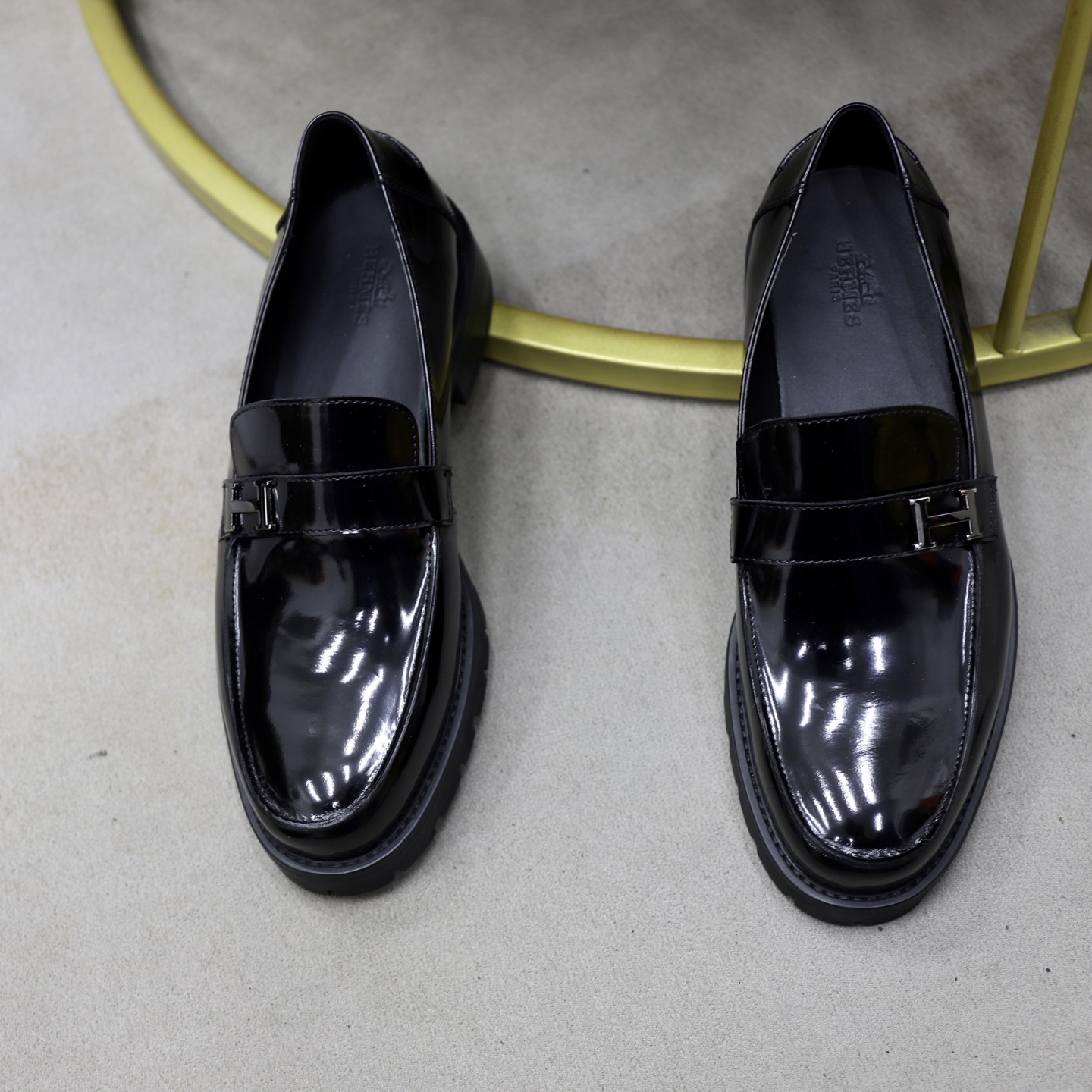 Hermes Men's Leather Loafers - Black, Sizes 38-44 - Original Quality 4 i1744473708671 3212 0 2