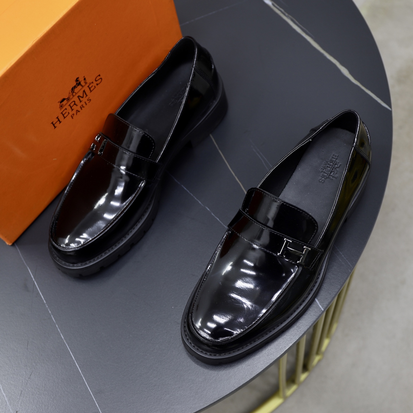 Hermes Men's Leather Loafers - Black, Sizes 38-44 - Original Quality 3 i1744473708733 5623 0 1
