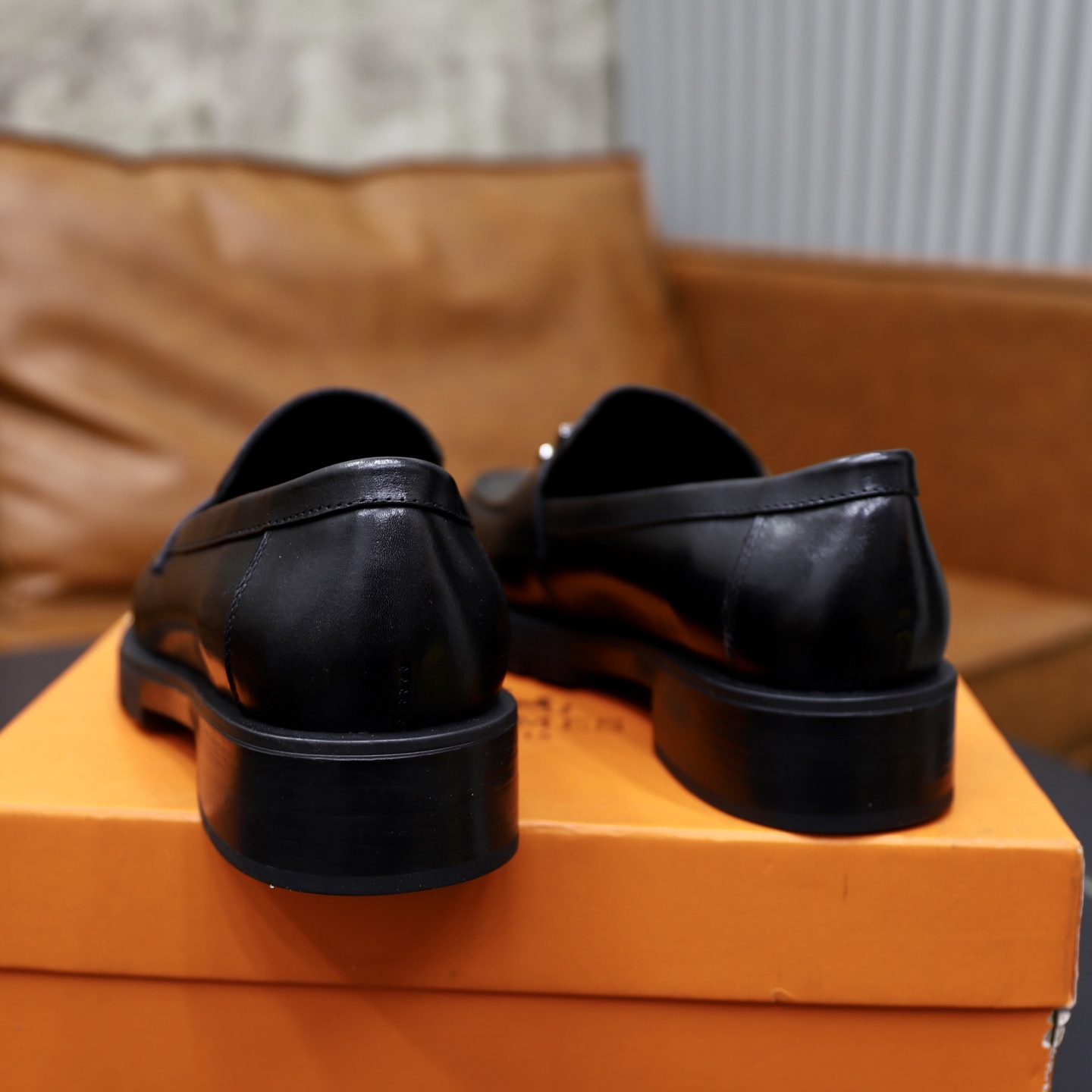Hermes Men's Leather Loafers with Silver H Buckle - Classic Style 6 i1744473825996 3452 0 4