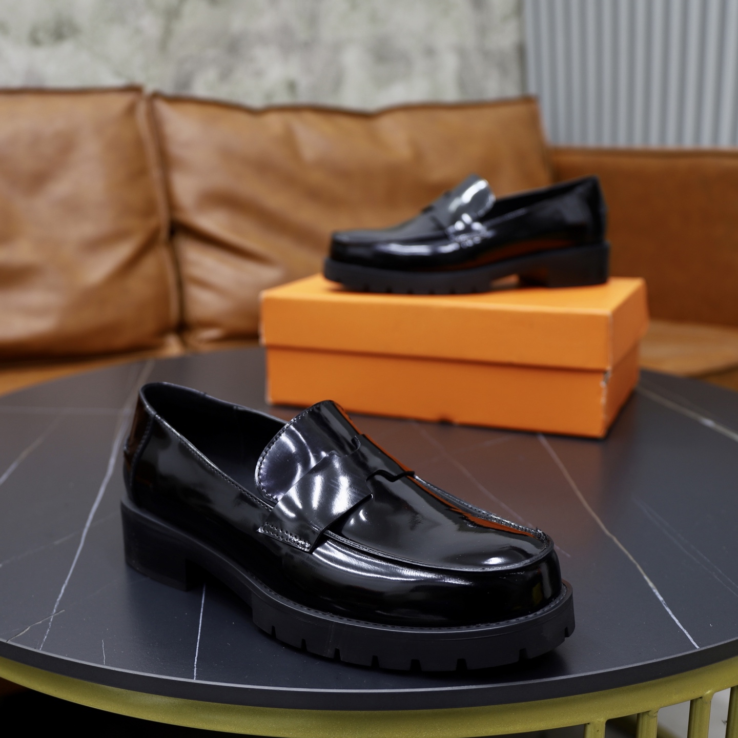 Hermes Men's Black Leather Loafers - Original Quality, Sizes 38-44 9 i1744473848237 1465 0 7