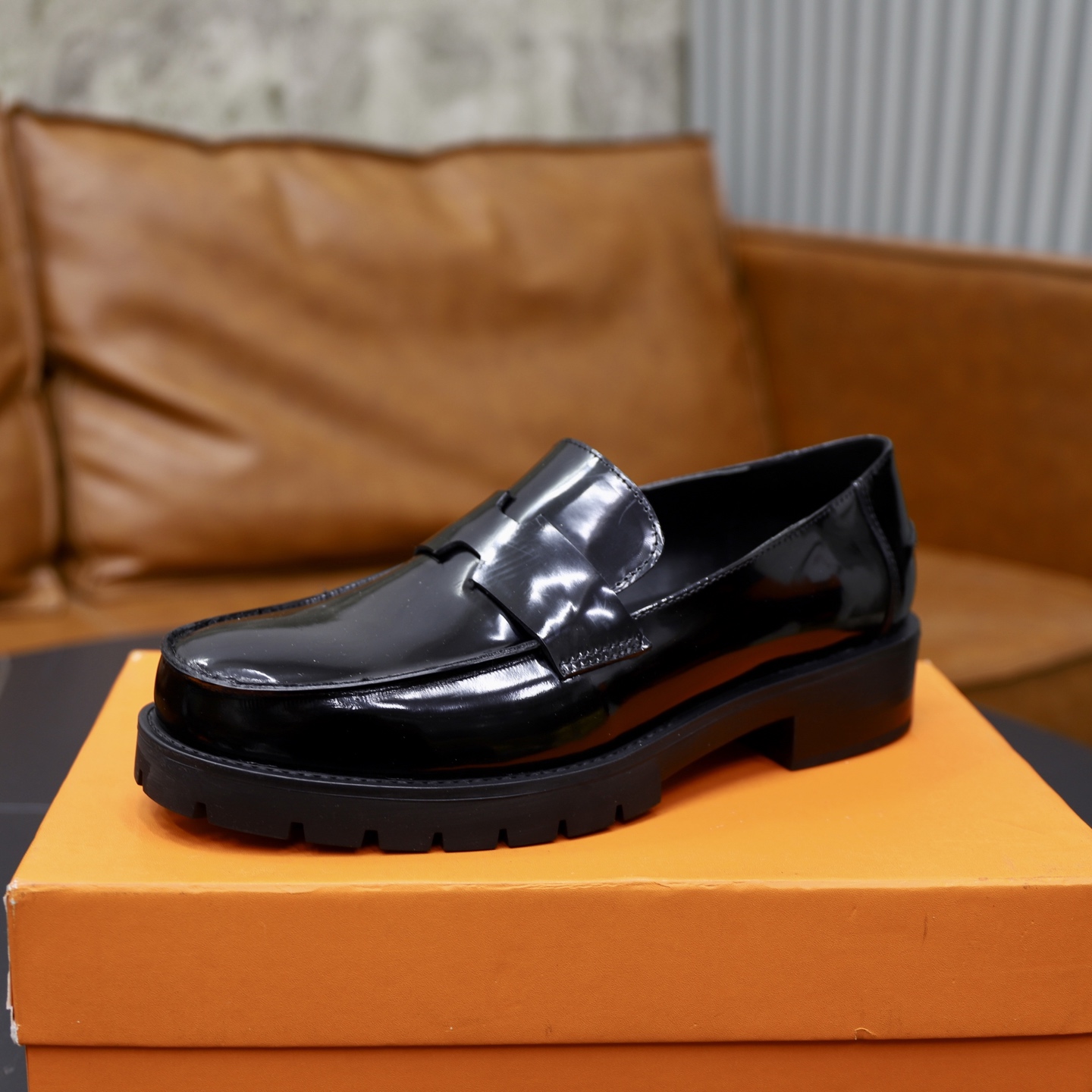 Hermes Men's Black Leather Loafers - Original Quality, Sizes 38-44 5 i1744473848285 993 0 3
