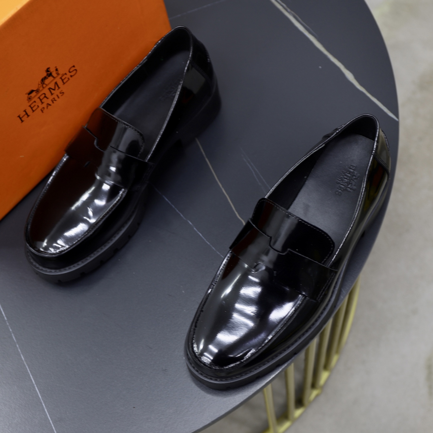 Hermes Men's Black Leather Loafers - Original Quality, Sizes 38-44 3 i1744473849186 2538 0 1