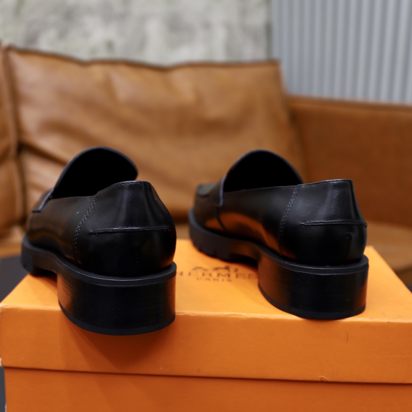 Hermes Men's Leather Loafers - Stylish & Comfortable Dress Shoes 6 i1744473864607 4128 0 4