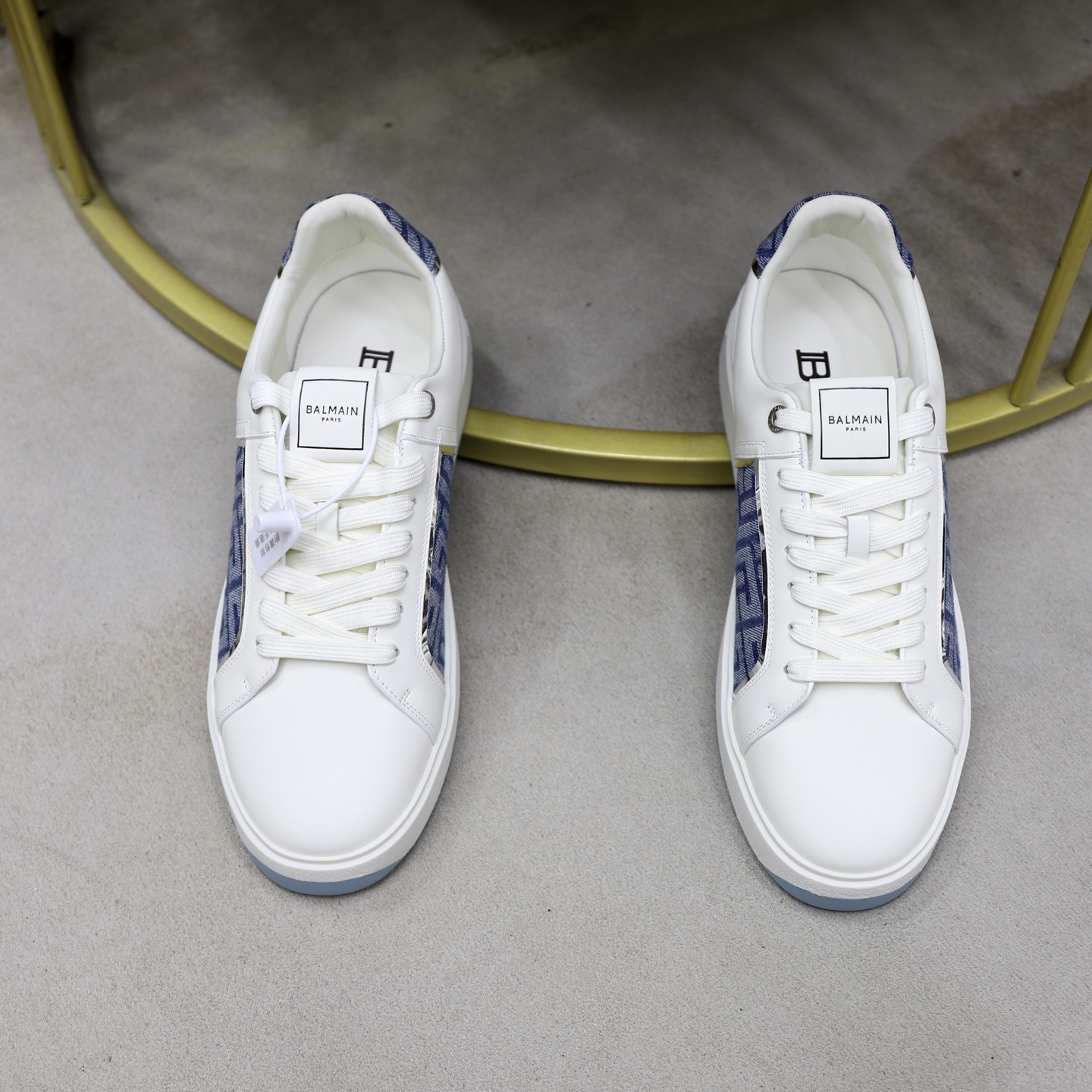Balmain Men's White Leather Slip-On Sneakers with Embossed Logo - Size 39-44 4 i1744733449316 1146 0 2