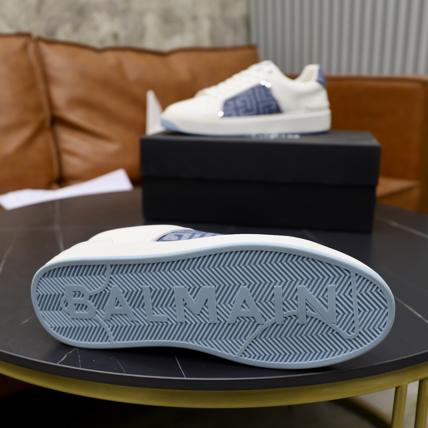 Balmain Men's White Leather Slip-On Sneakers with Embossed Logo - Size 39-44 10 i1744733450868 1925 0 8