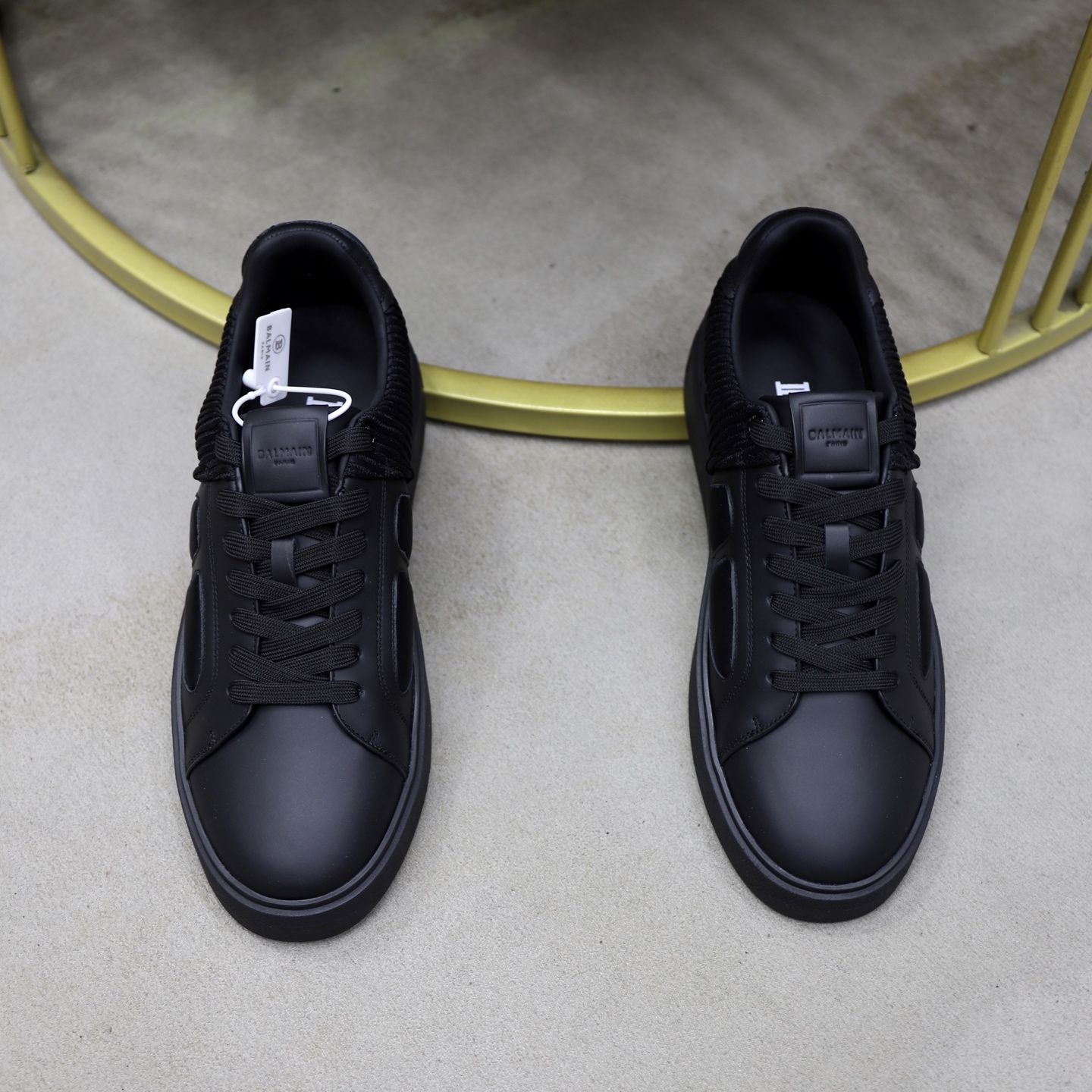 Balmain Men's Black Leather Slip-On Sneakers - Stylish and Comfortable 4 i1744733608612 8456 0 2