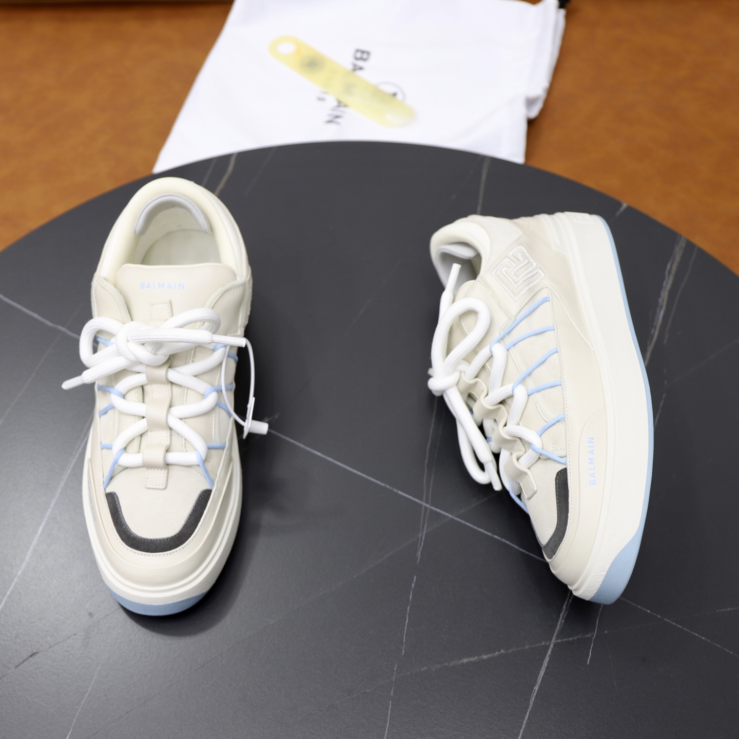 Balmain Men's Embossed Leather Slip-On Sneakers - Comfortable & Stylish 8 i1744733656307 7427 0 6