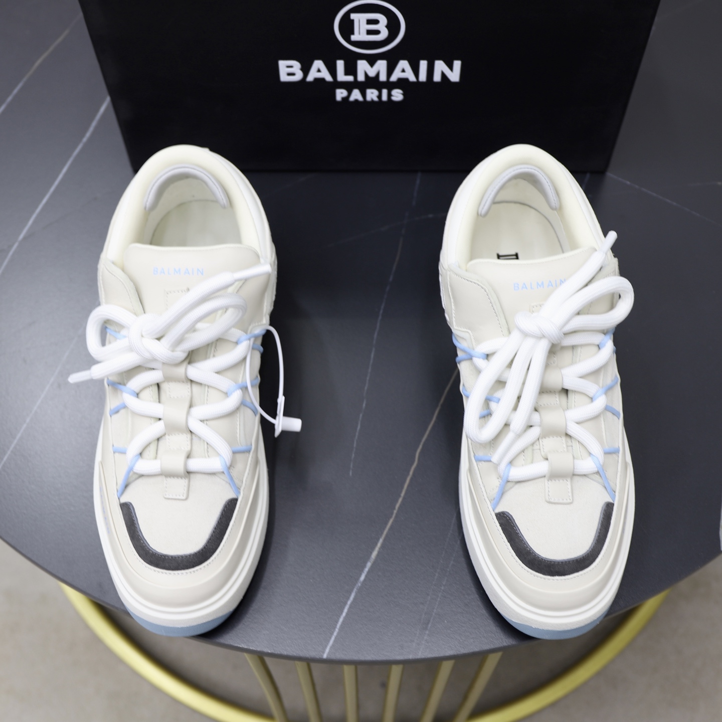 Balmain Men's Embossed Leather Slip-On Sneakers - Comfortable & Stylish 1 Balmain Men's Embossed Leather Slip-On Sneakers - Comfortable & Stylish
