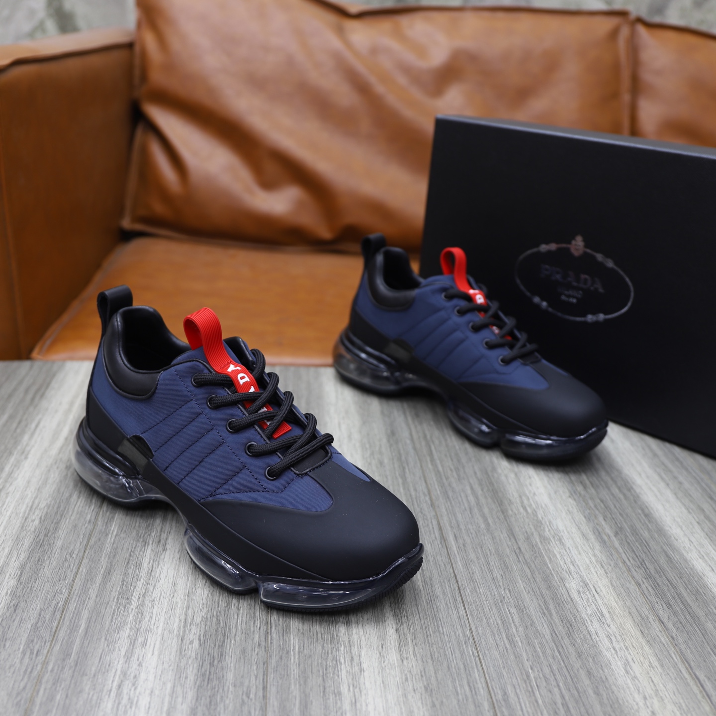 Prada Men's Leather & Fabric Cushioned Sneakers - Classic Comfort 5 i1744820177305 5675 0 3
