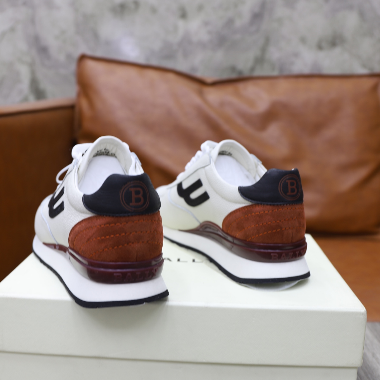 Bally Classic Men's White Leather Sneakers, Comfortable & Durable, Sizes 39-44 8 i1744820366245 7320 0 6