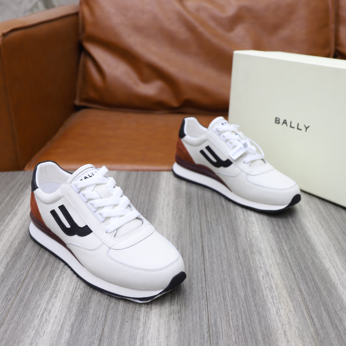 Bally Classic Men's White Leather Sneakers, Comfortable & Durable, Sizes 39-44 5 i1744820366262 3981 0 3