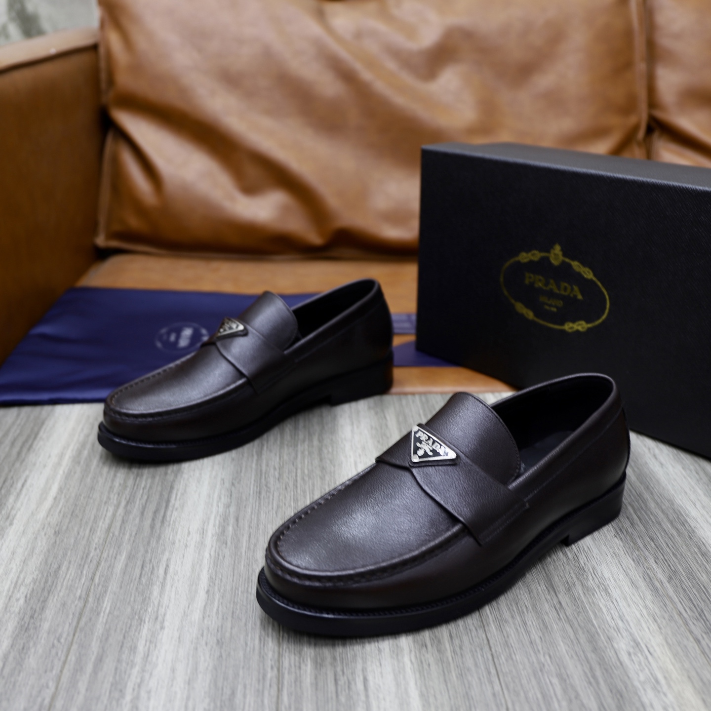 Prada Men's Leather Loafers - Premium Quality, Classic Style, Sizes 38-44 6 i1745165889482 2621 0 4