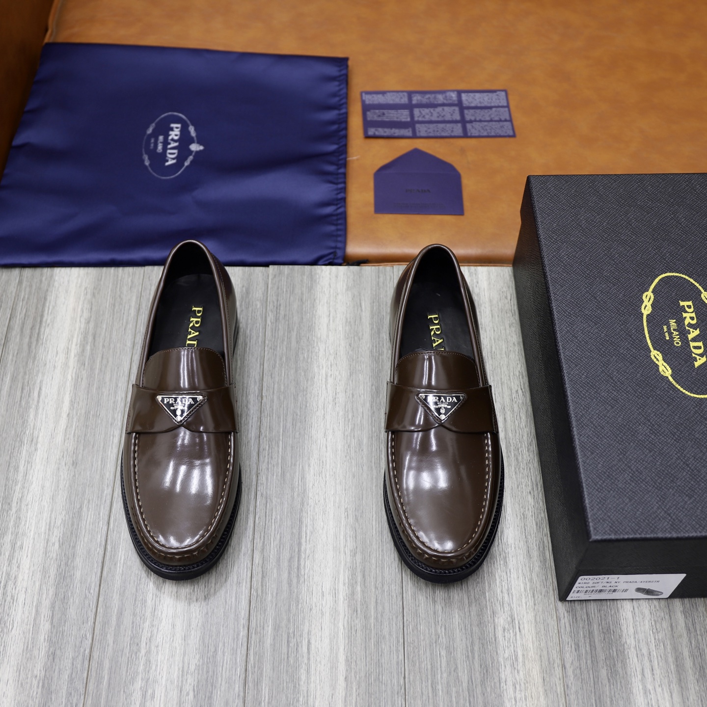 Prada Men's Leather Loafers - Premium Italian Craftsmanship 1 Prada Men's Leather Loafers - Premium Italian Craftsmanship