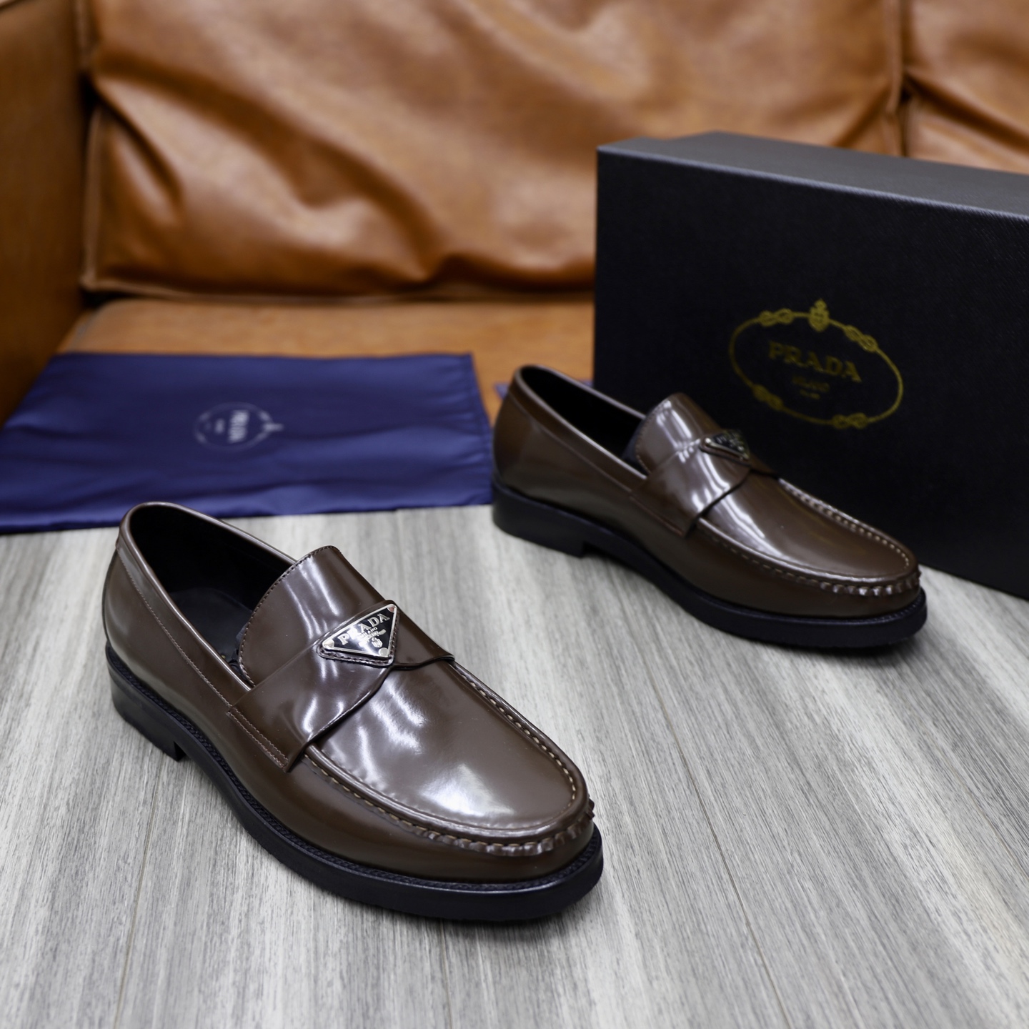 Prada Men's Leather Loafers - Premium Italian Craftsmanship 5 i1745165903472 8880 0 3