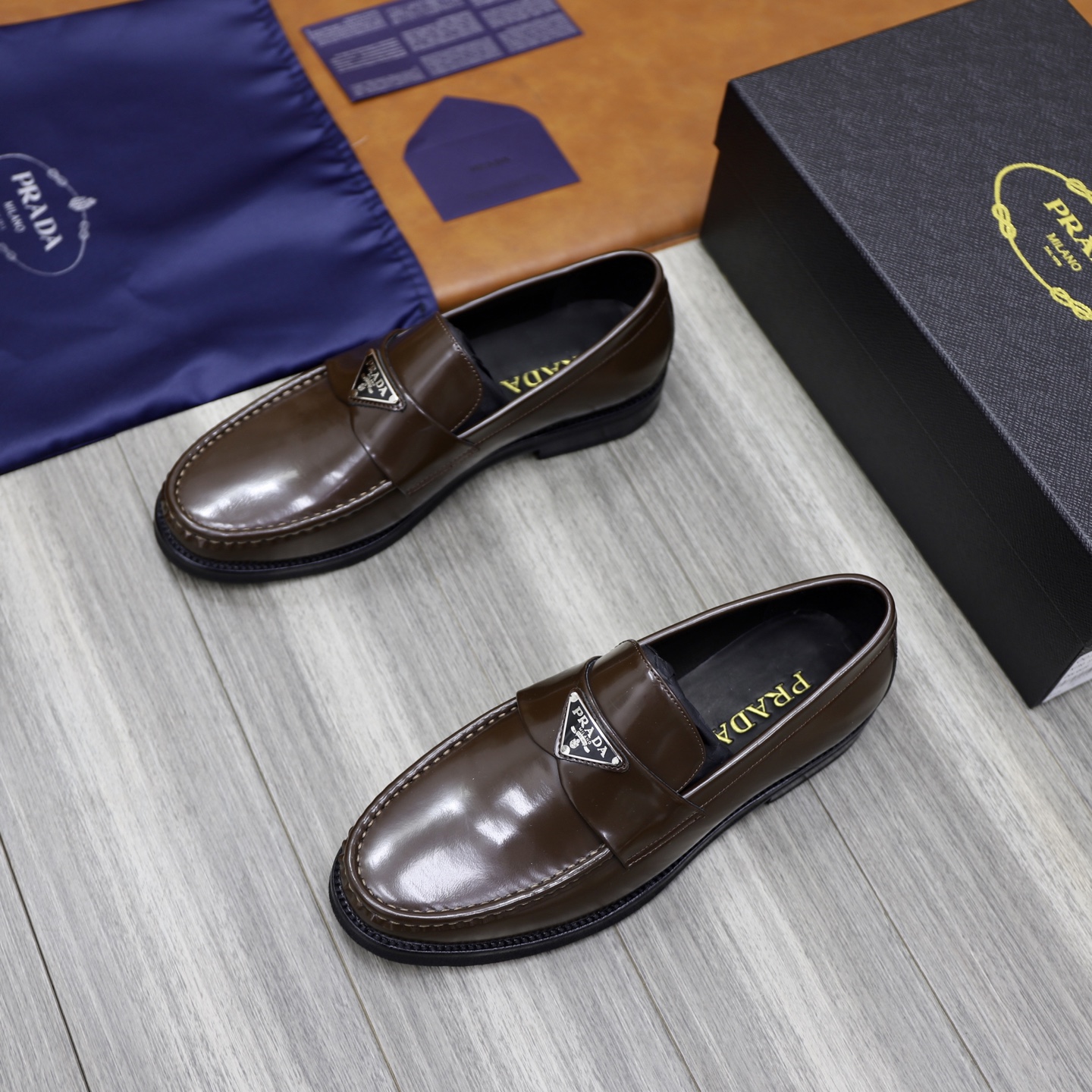 Prada Men's Leather Loafers - Premium Italian Craftsmanship 4 i1745165904524 9750 0 2
