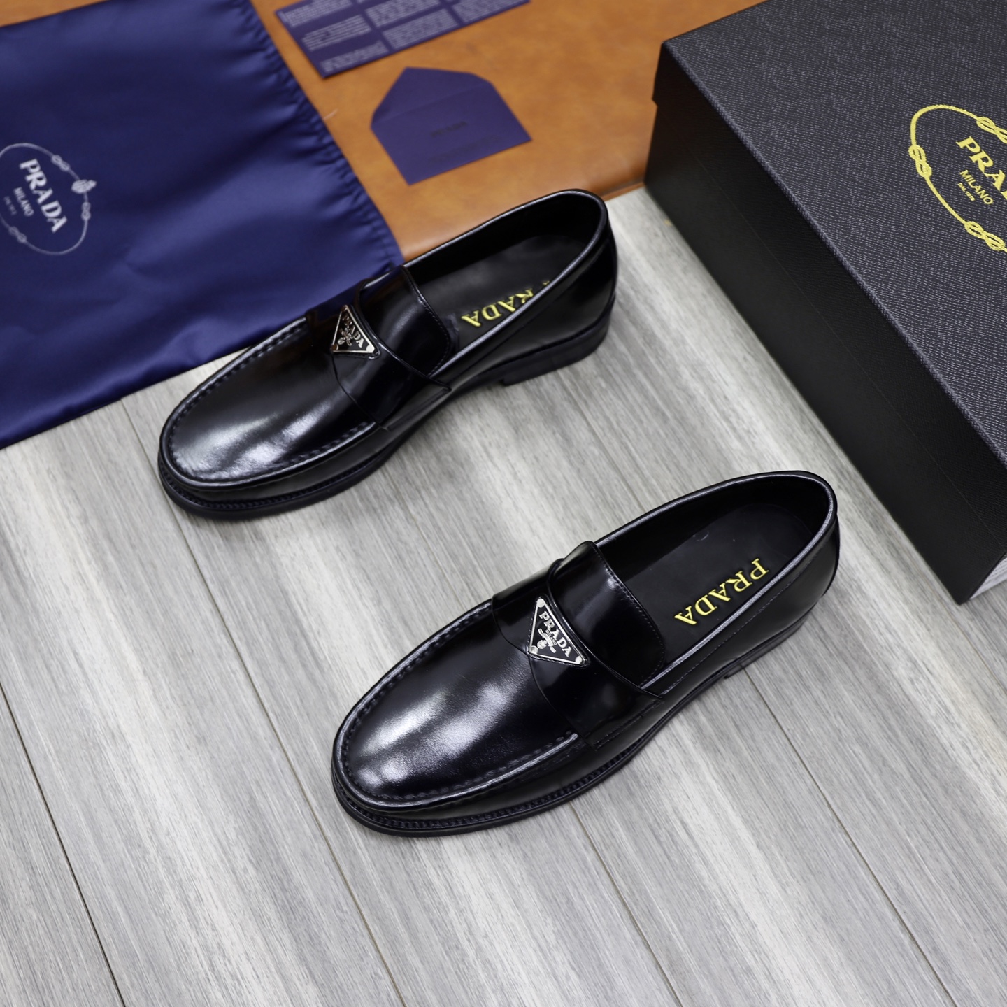 Prada Men's Leather Loafers - Premium Quality, Classic Style 4 i1745165923005 5265 0 2