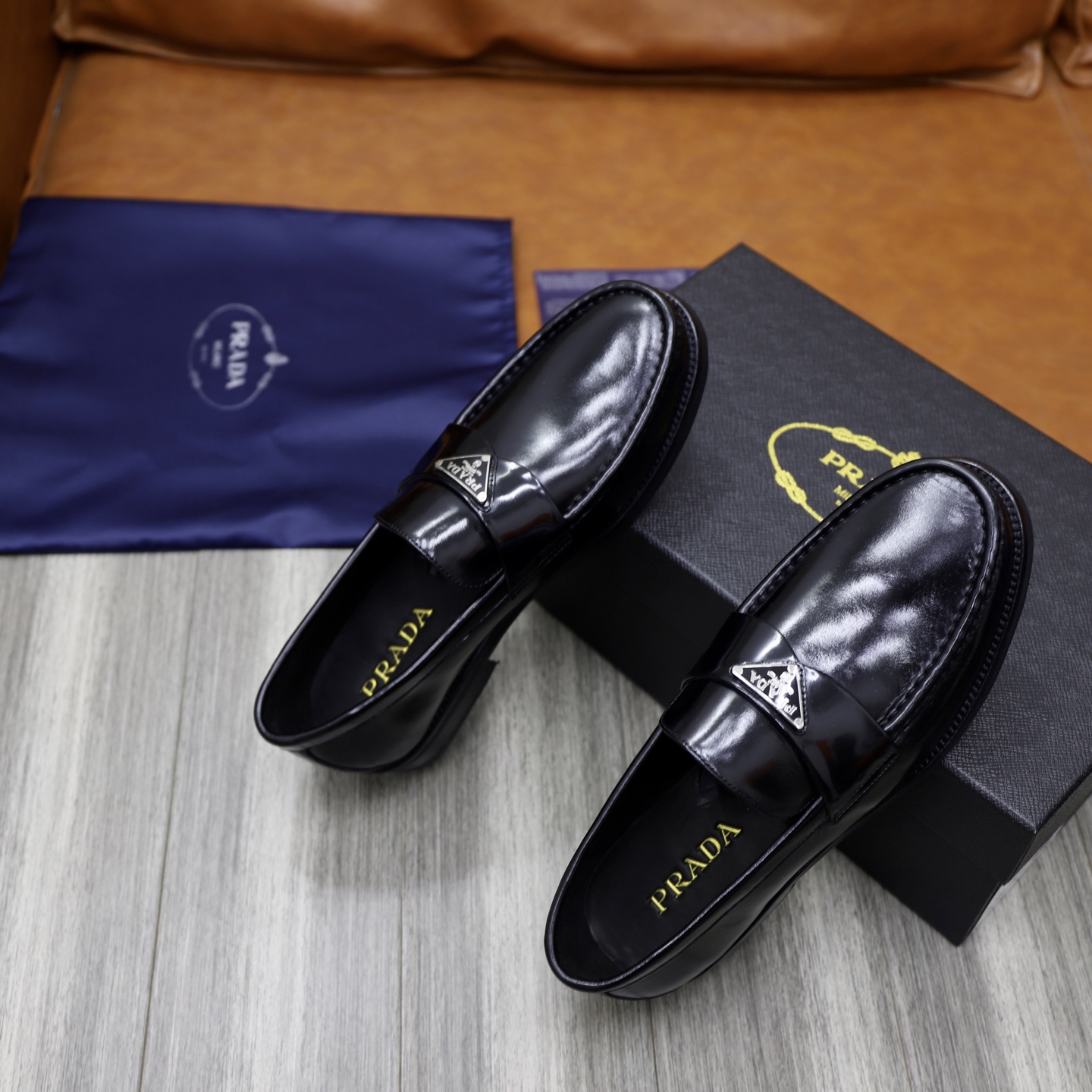 Prada Men's Leather Loafers - Premium Quality, Classic Style 10 i1745165923110 4863 0 8