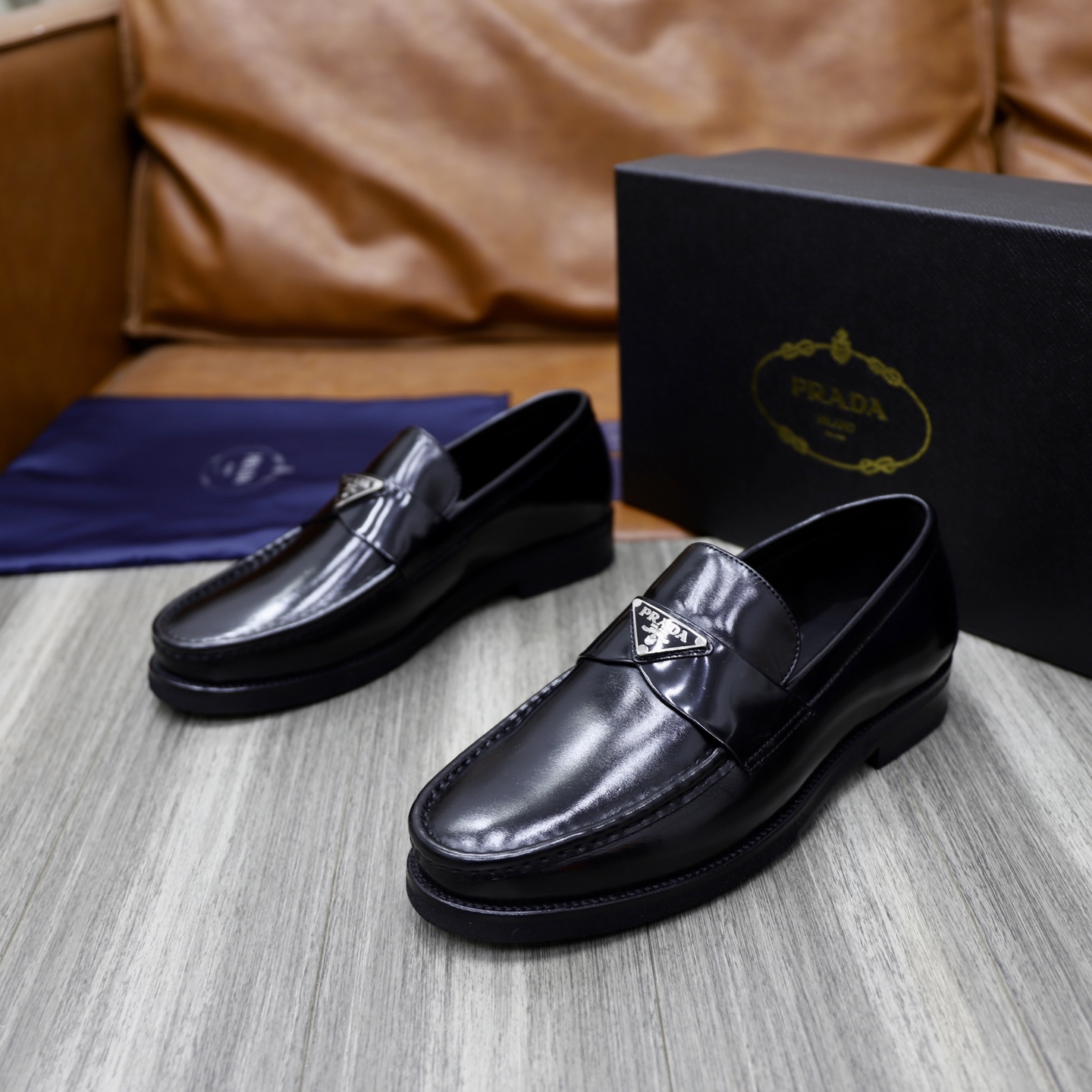 Prada Men's Leather Loafers - Premium Quality, Classic Style 6 i1745165923153 1830 0 4