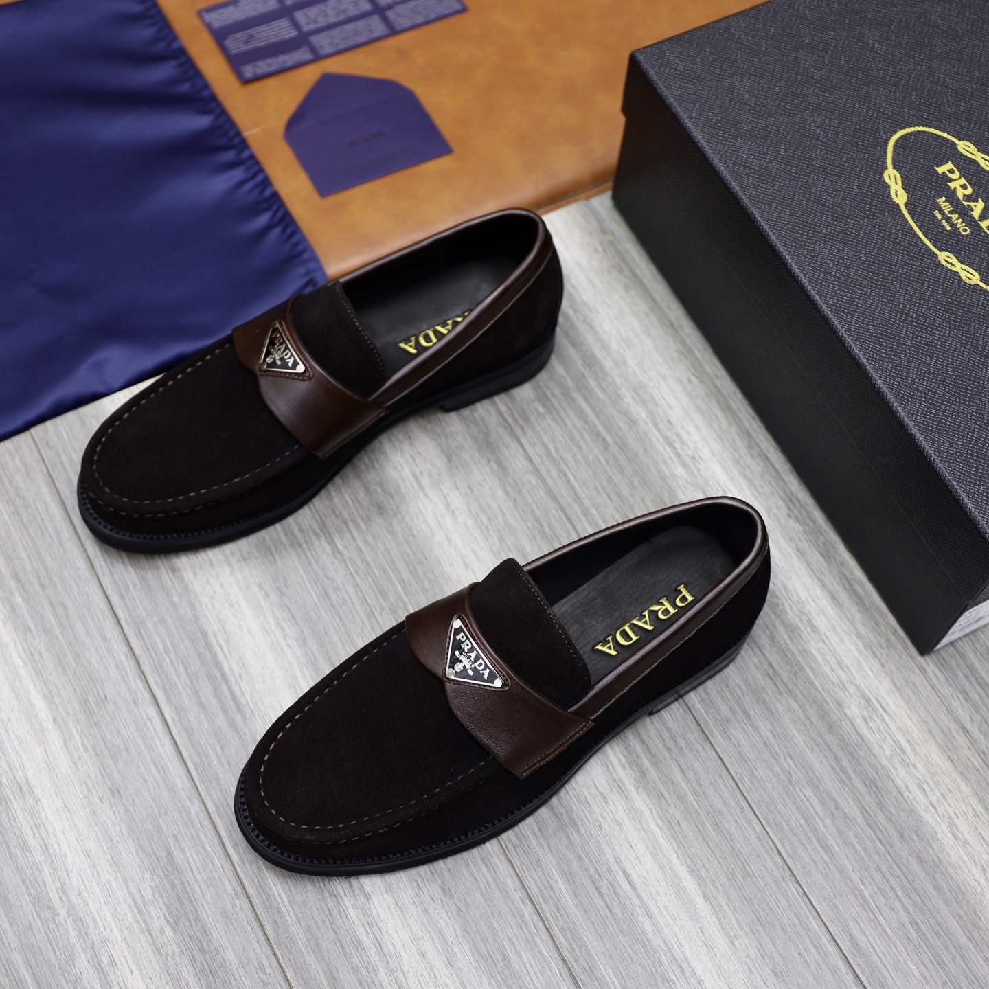 Prada Men's Premium Leather Loafers - Imported Quality & Comfort 4 i1745165957289 9309 0 2