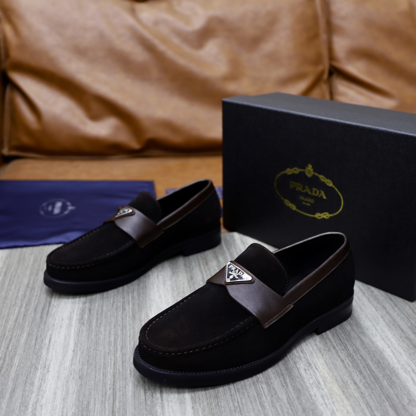 Prada Men's Premium Leather Loafers - Imported Quality & Comfort 6 i1745165957383 6965 0 4