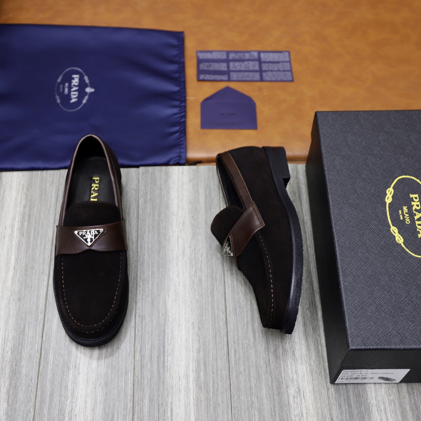 Prada Men's Premium Leather Loafers - Imported Quality & Comfort 3 i1745165957411 6197 0 1