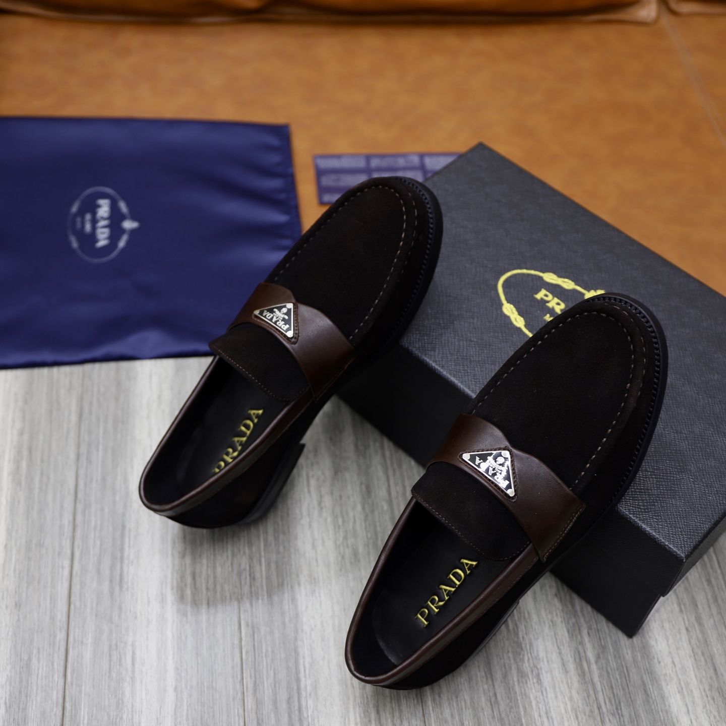Prada Men's Premium Leather Loafers - Imported Quality & Comfort 10 i1745165959163 4550 0 8