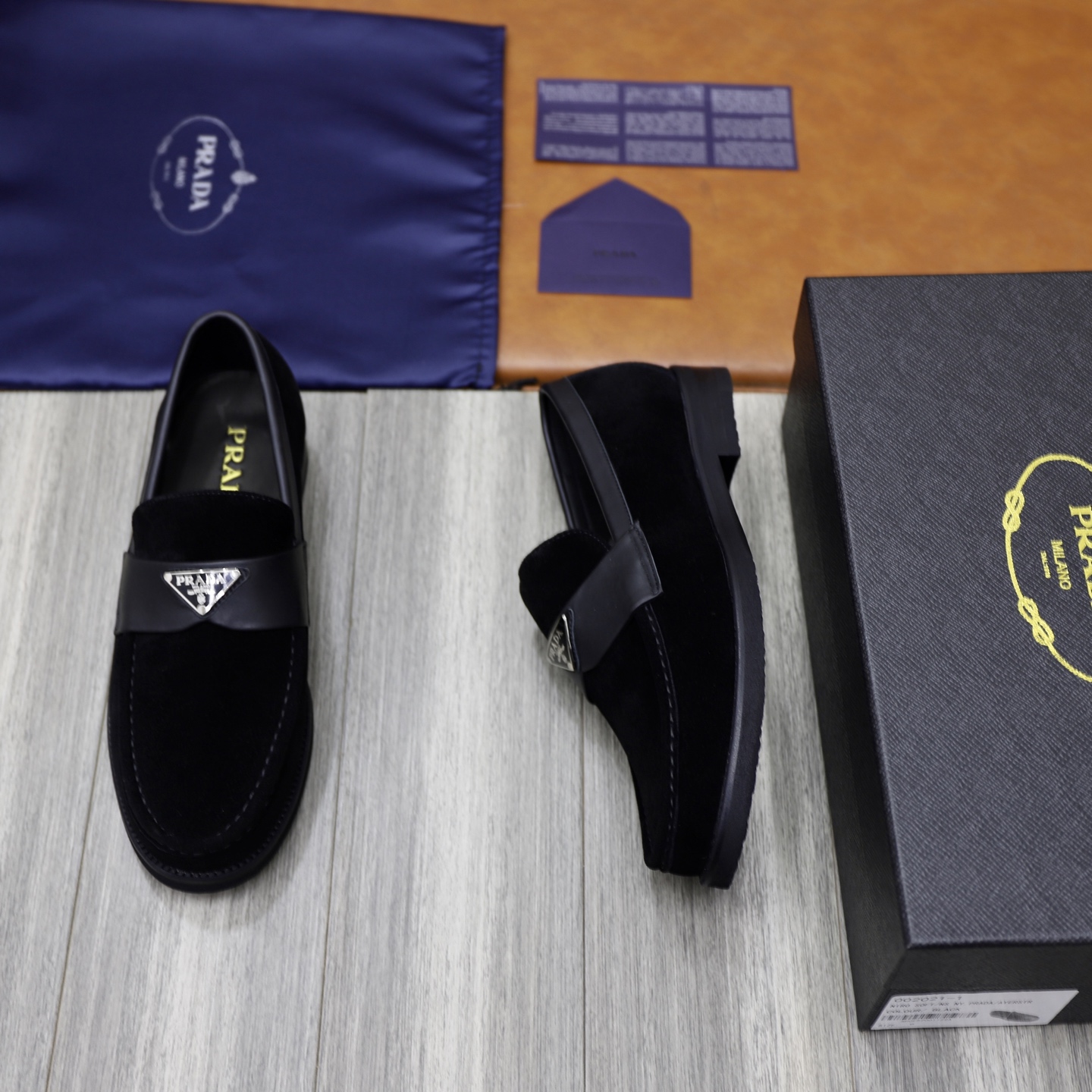 Prada Men's Black Leather Loafers - Premium Comfort & Style, Sizes 38-44 3 i1745165991260 9440 0 1