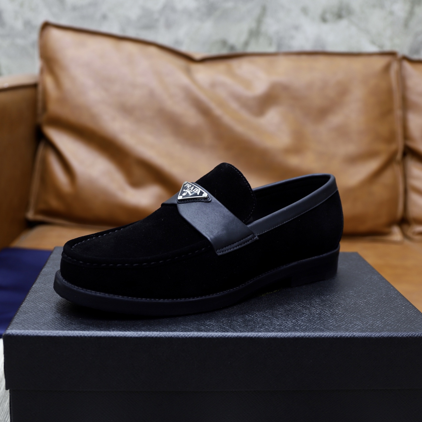 Prada Men's Black Leather Loafers - Premium Comfort & Style, Sizes 38-44 7 i1745165991297 2509 0 5