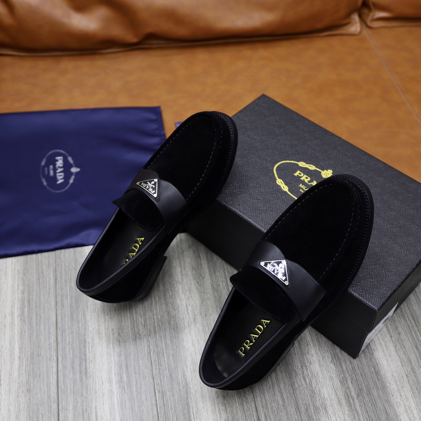 Prada Men's Black Leather Loafers - Premium Comfort & Style, Sizes 38-44 10 i1745165992360 6178 0 8
