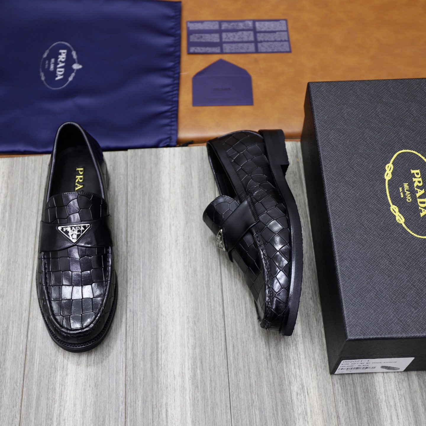 Prada Men's Black Leather Loafers - Premium Quality, Sizes 38-44 3 i1745166022118 7380 0 1