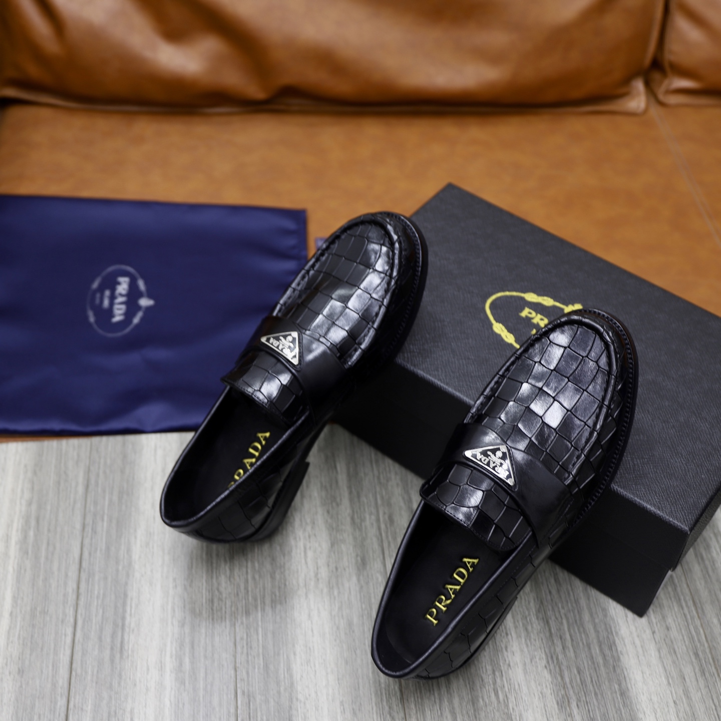 Prada Men's Black Leather Loafers - Premium Quality, Sizes 38-44 10 i1745166022201 4832 0 8