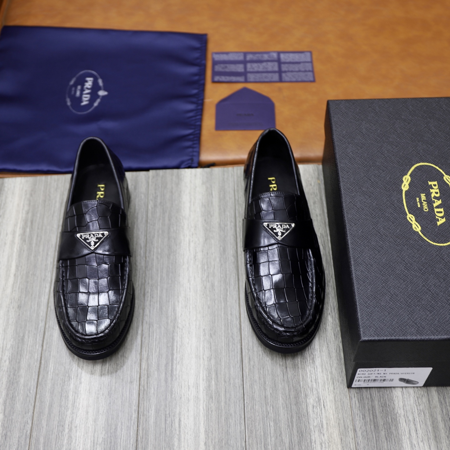 Prada Men's Black Leather Loafers - Premium Quality, Sizes 38-44 2 i1745166022206 3935 0 0