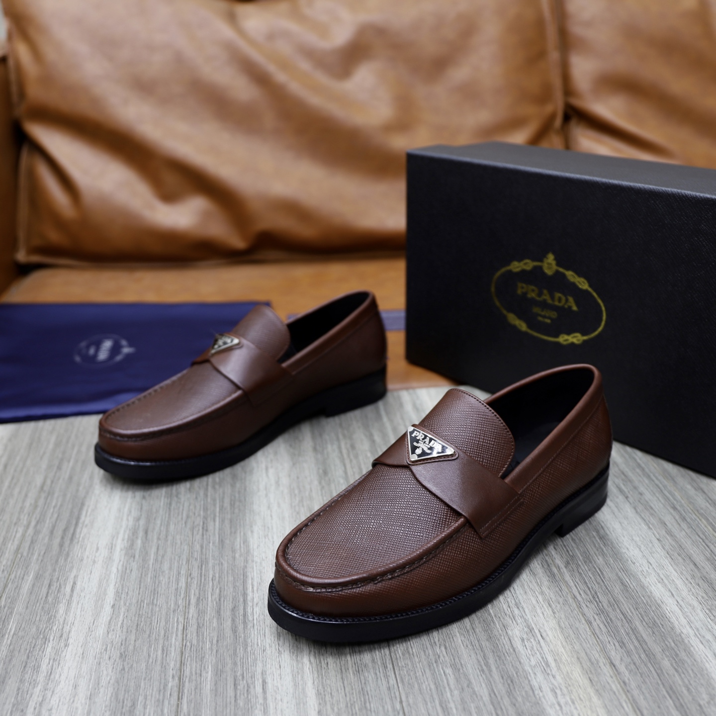 Prada Men's Leather Loafers - Premium Quality, Comfortable Fit 6 i1745166075330 7067 0 4