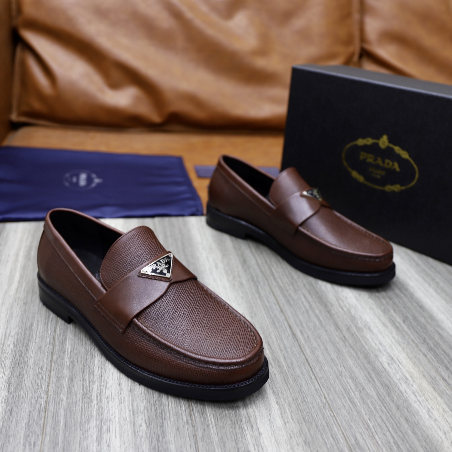 Prada Men's Leather Loafers - Premium Quality, Comfortable Fit 5 i1745166075337 4418 0 3