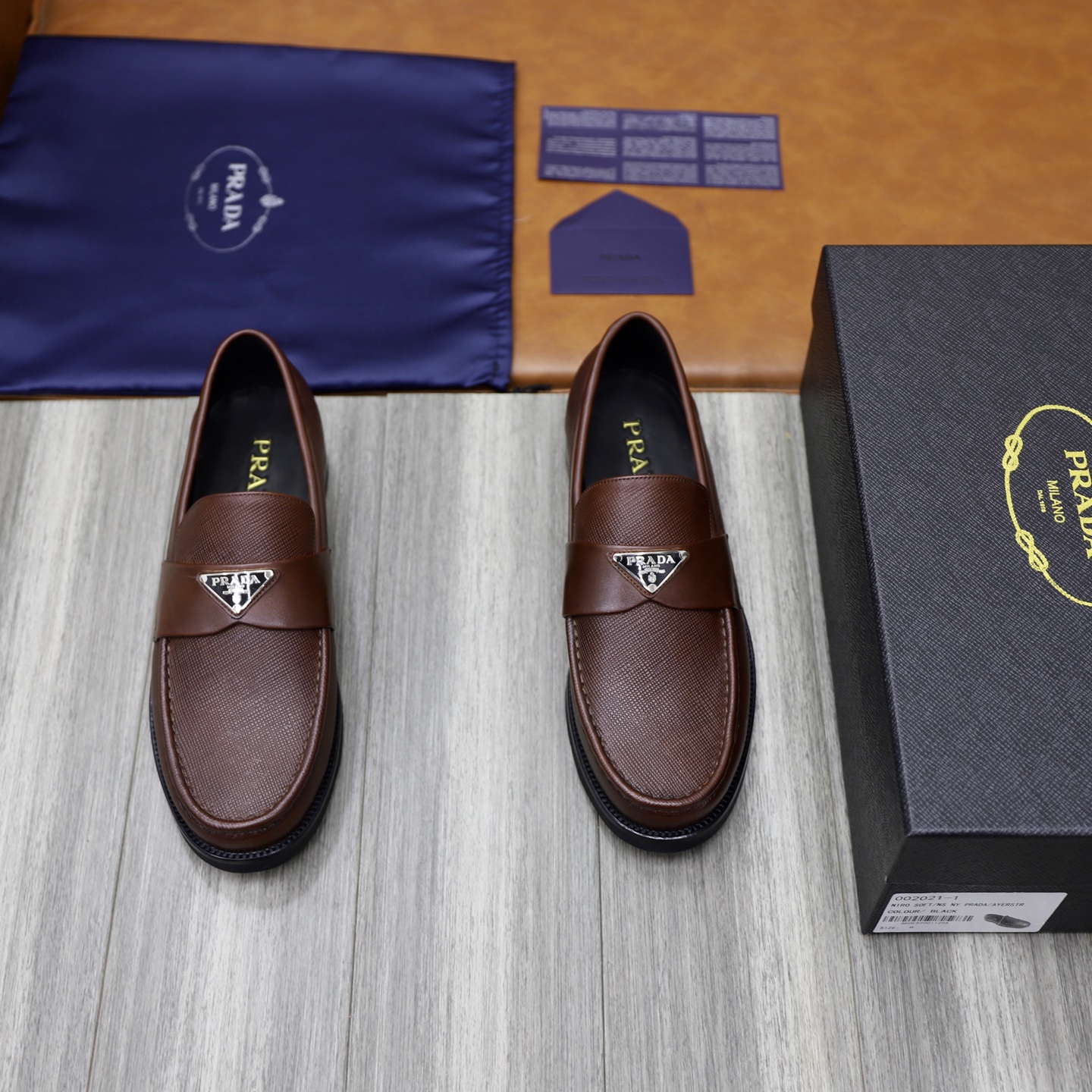 Prada Men's Leather Loafers - Premium Quality, Comfortable Fit 1 Prada Men's Leather Loafers - Premium Quality, Comfortable Fit