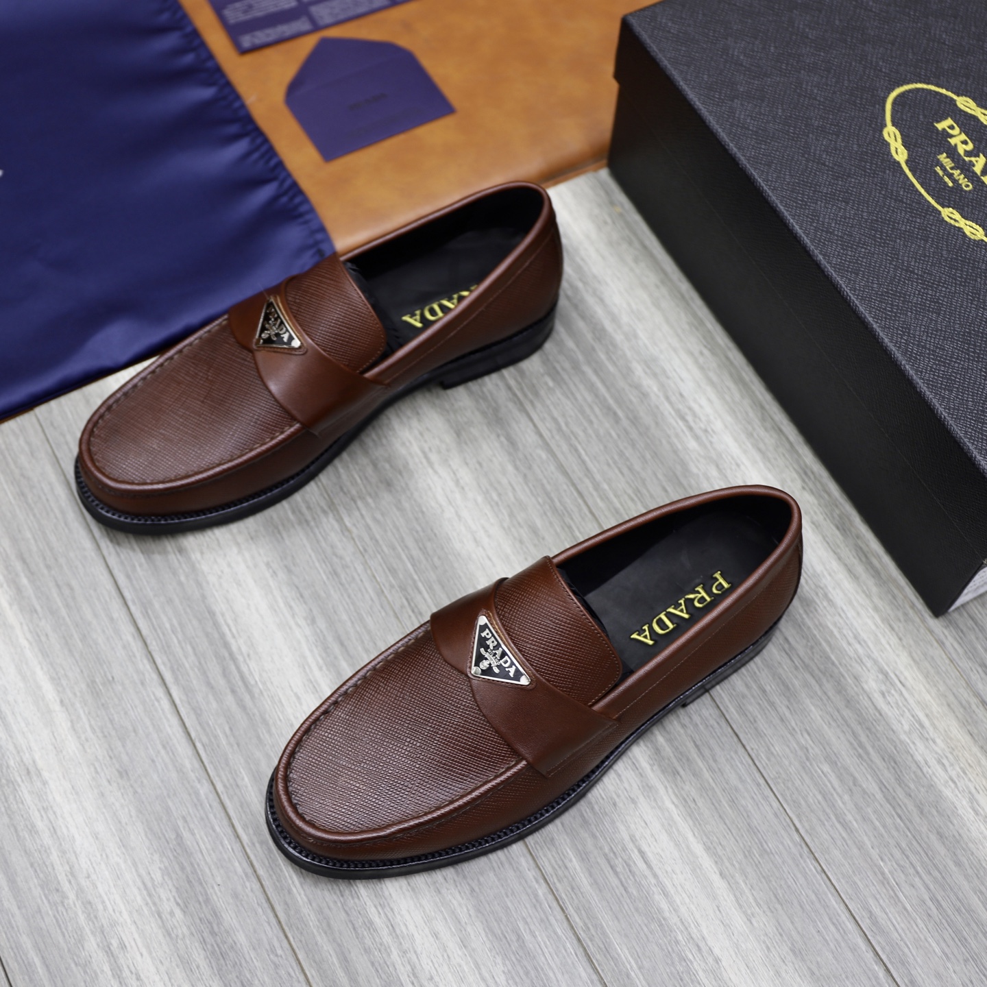 Prada Men's Leather Loafers - Premium Quality, Comfortable Fit 4 i1745166076315 3408 0 2
