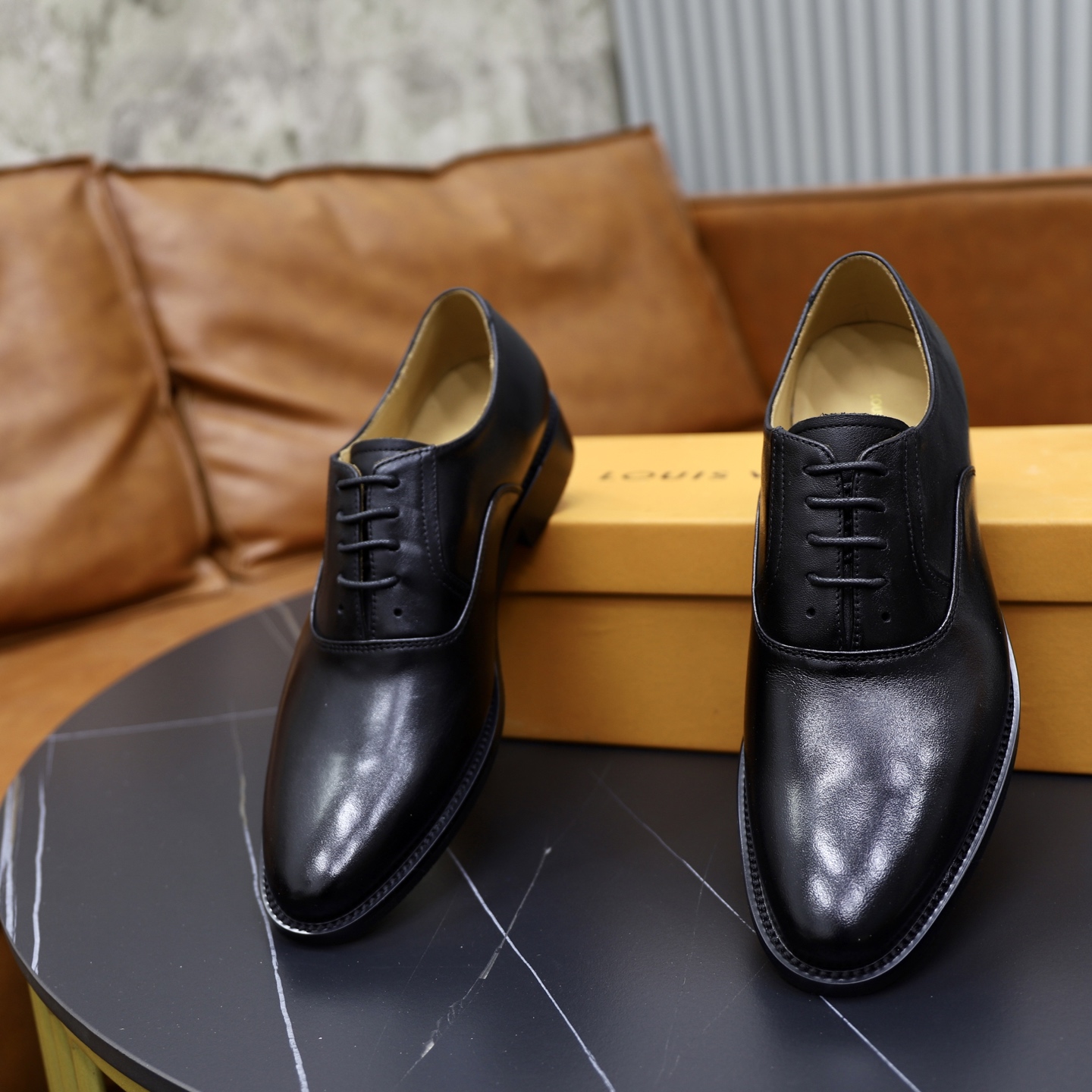 Louis Vuitton Men's Classic Leather Oxford Shoes - Business Casual Black 7 i1745510868424 2218 0 5
