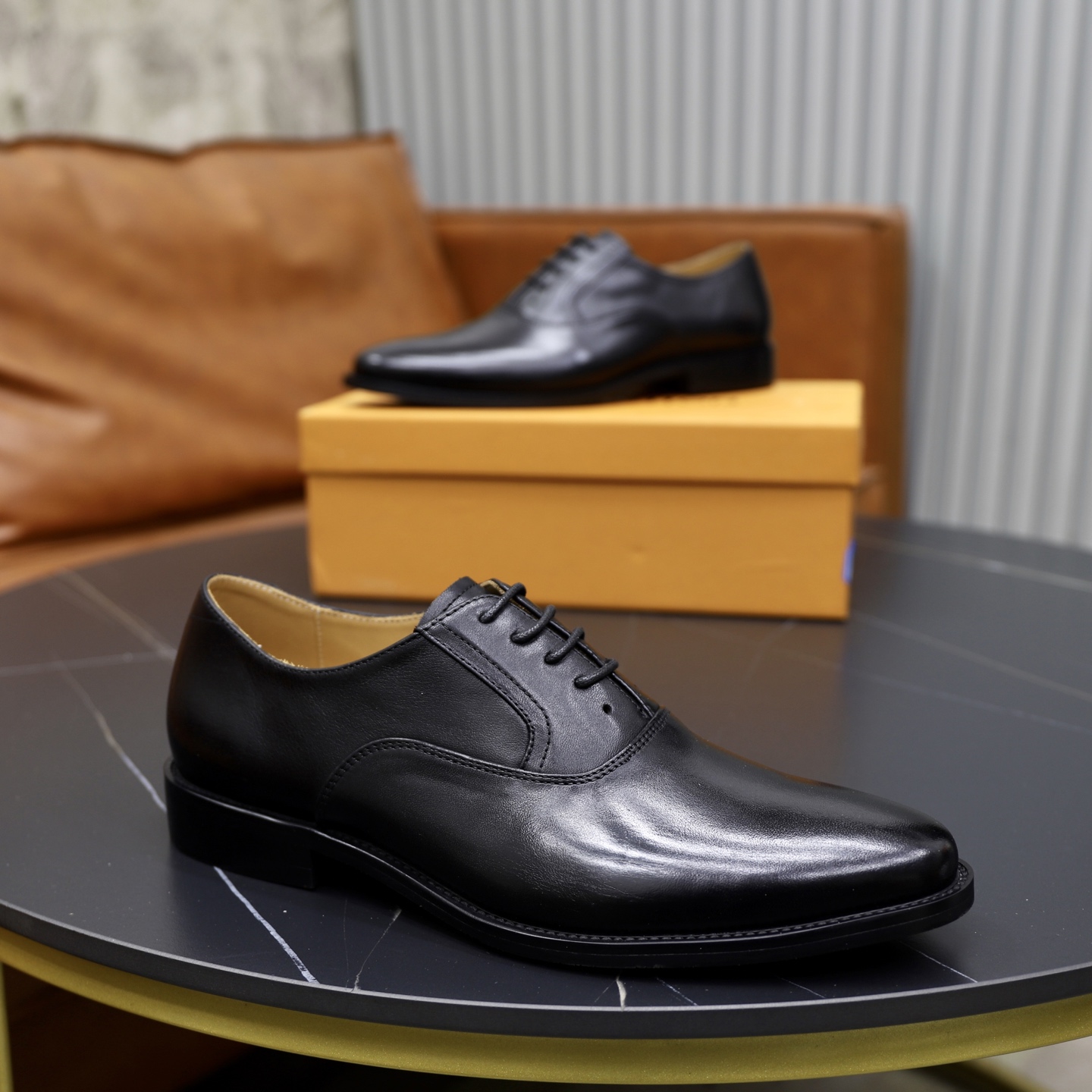 Louis Vuitton Men's Classic Leather Oxford Shoes - Business Casual Black 9 i1745510868426 1230 0 7