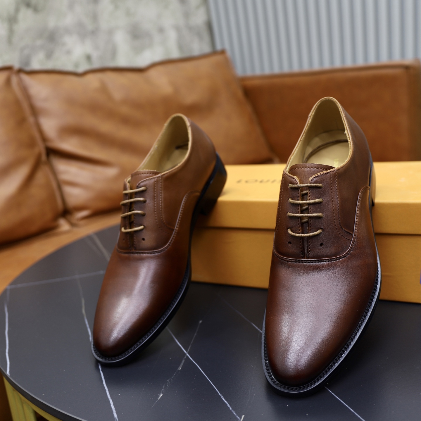 Louis Vuitton Brown Leather Oxford Dress Shoes for Men, Sizes 38-44 7 i1745510883934 8952 0 5