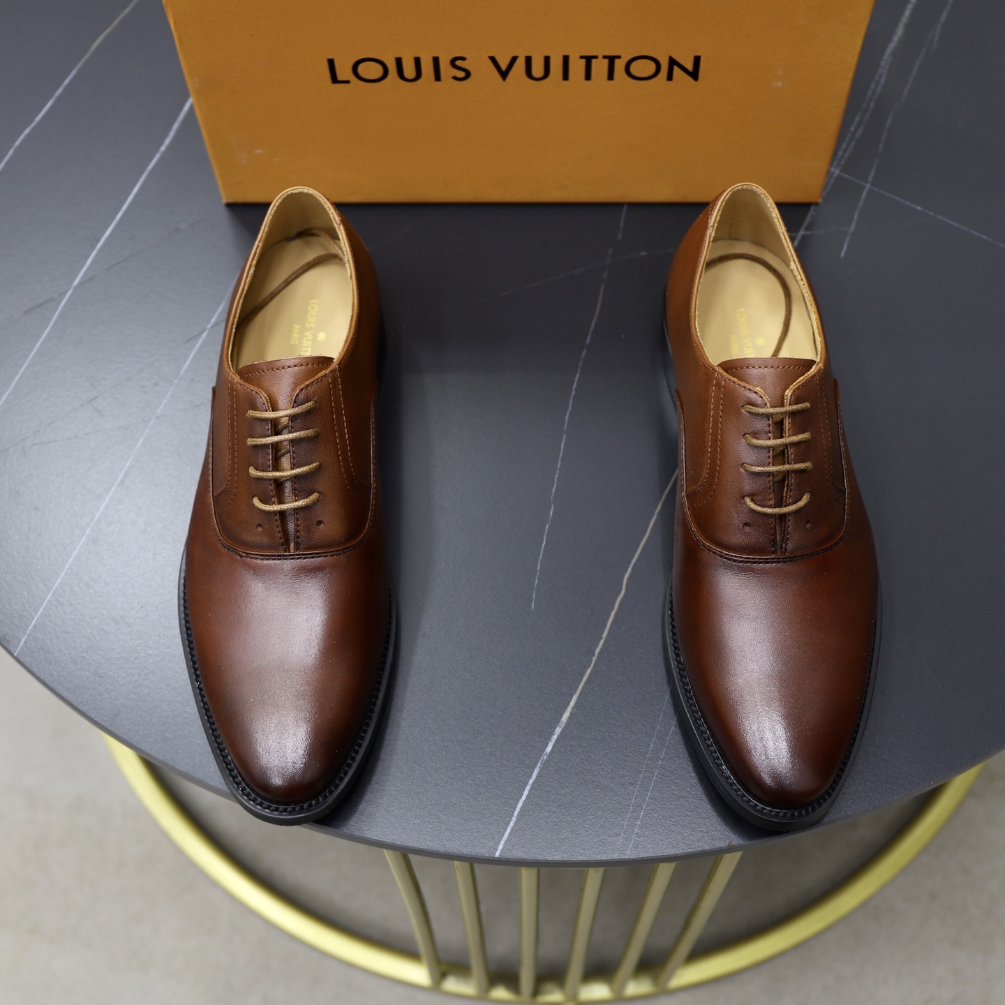 Louis Vuitton Brown Leather Oxford Dress Shoes for Men, Sizes 38-44 2 i1745510883952 2686 0 0