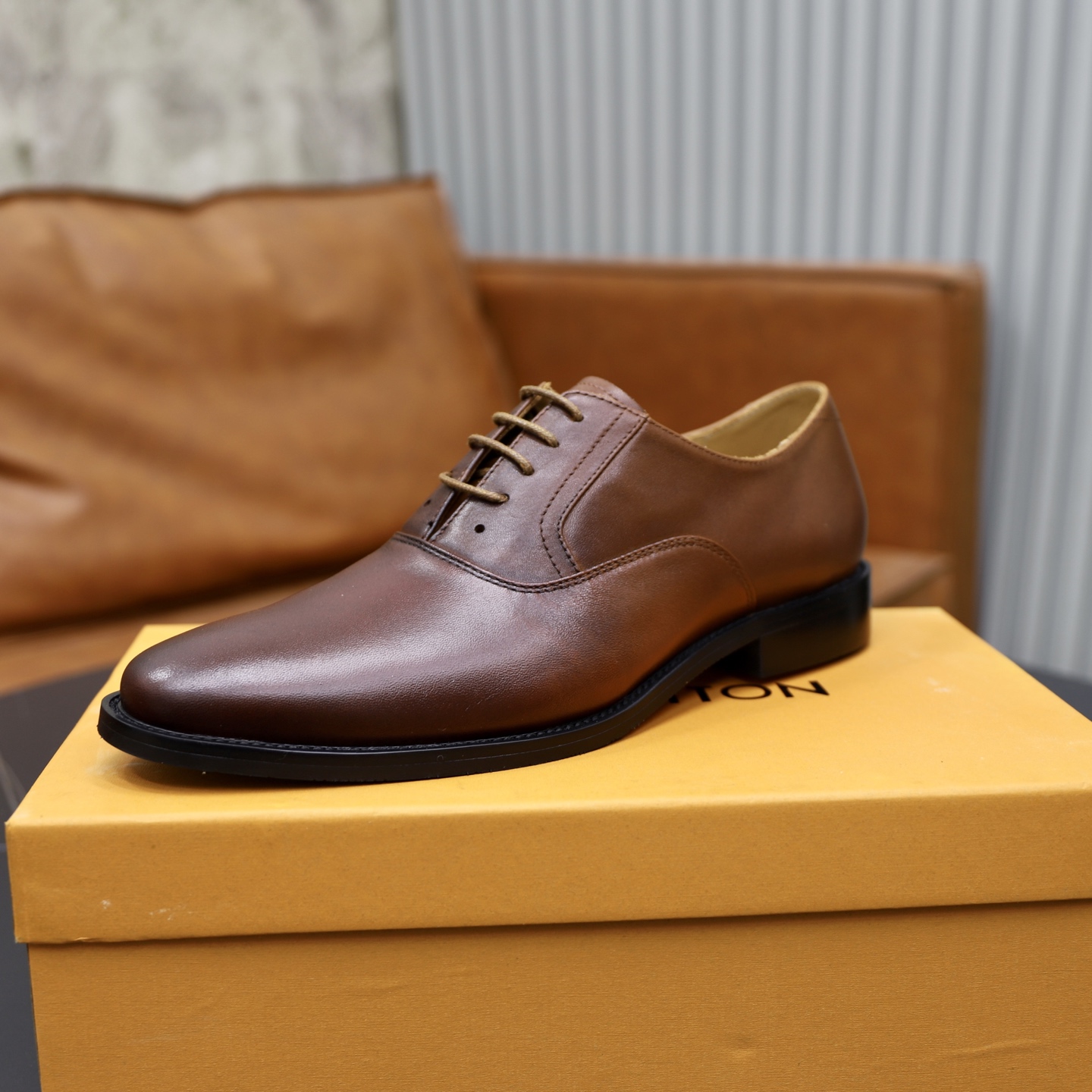 Louis Vuitton Brown Leather Oxford Dress Shoes for Men, Sizes 38-44 5 i1745510883953 2002 0 3
