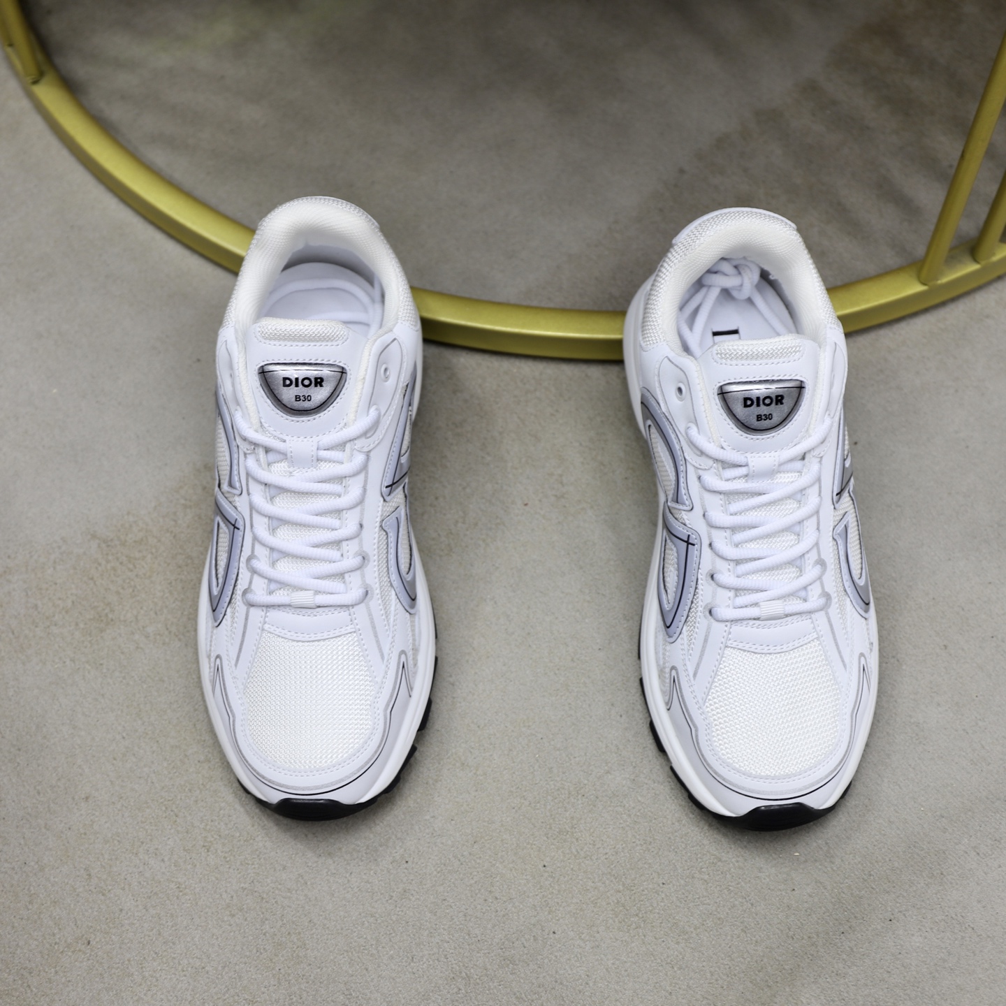 Dior B30 White Mesh & Technical Fabric Sneakers with Reflective Details 4 i1746548226963 2848 0 2