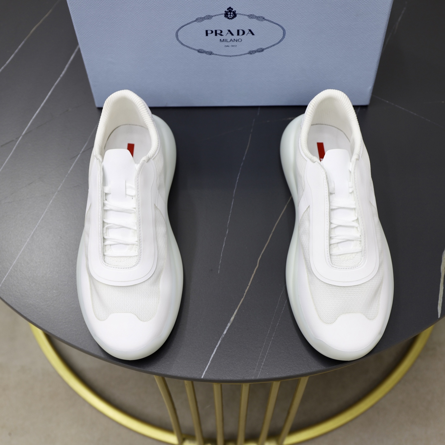 Prada America's Cup White Recycled Nylon and Bike Fabric Sneakers 1 Prada America's Cup White Recycled Nylon and Bike Fabric Sneakers