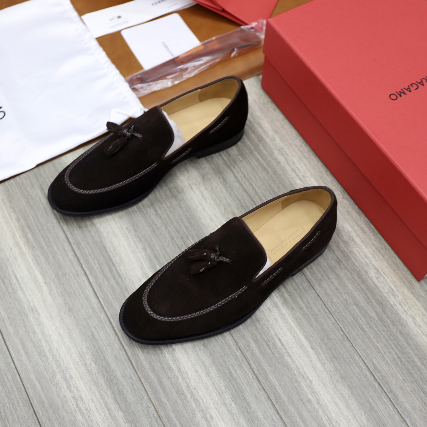 SF Ferragamo Men's Suede Loafers: Classic Style, Modern Comfort, Sizes 39-44 4 i1746720924003 1661 0 2
