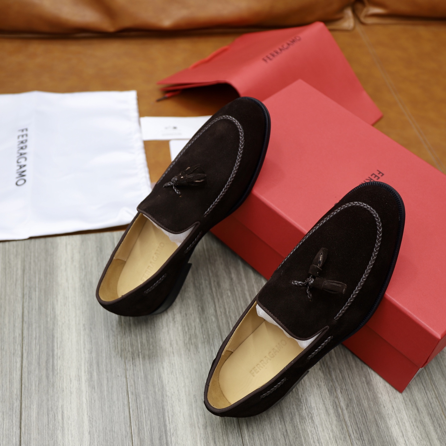 SF Ferragamo Men's Suede Loafers: Classic Style, Modern Comfort, Sizes 39-44 10 i1746720924007 2521 0 8