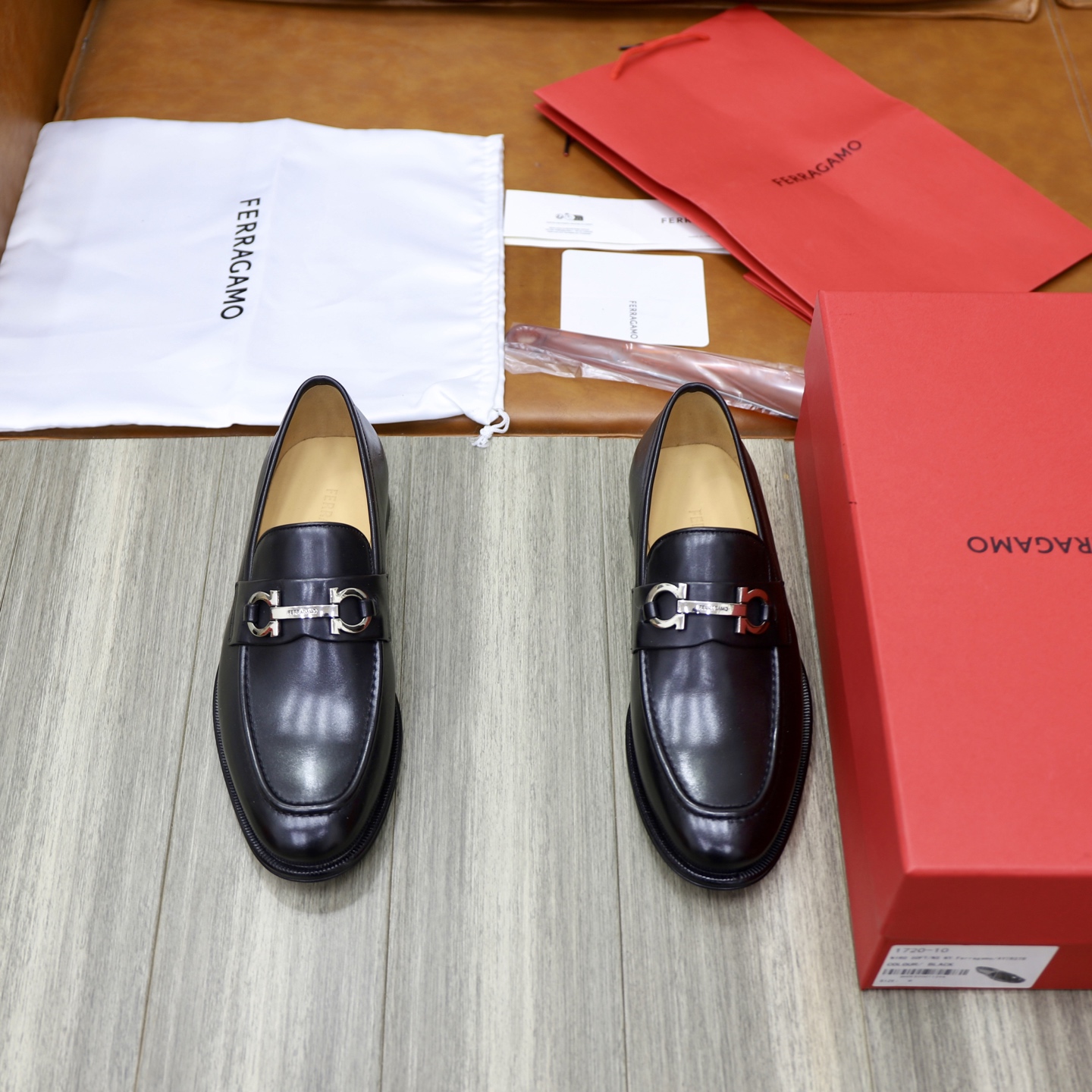 Salvatore Ferragamo Men's Leather Loafers with Gancini Ornament 2 i1746720989649 2092 0 0