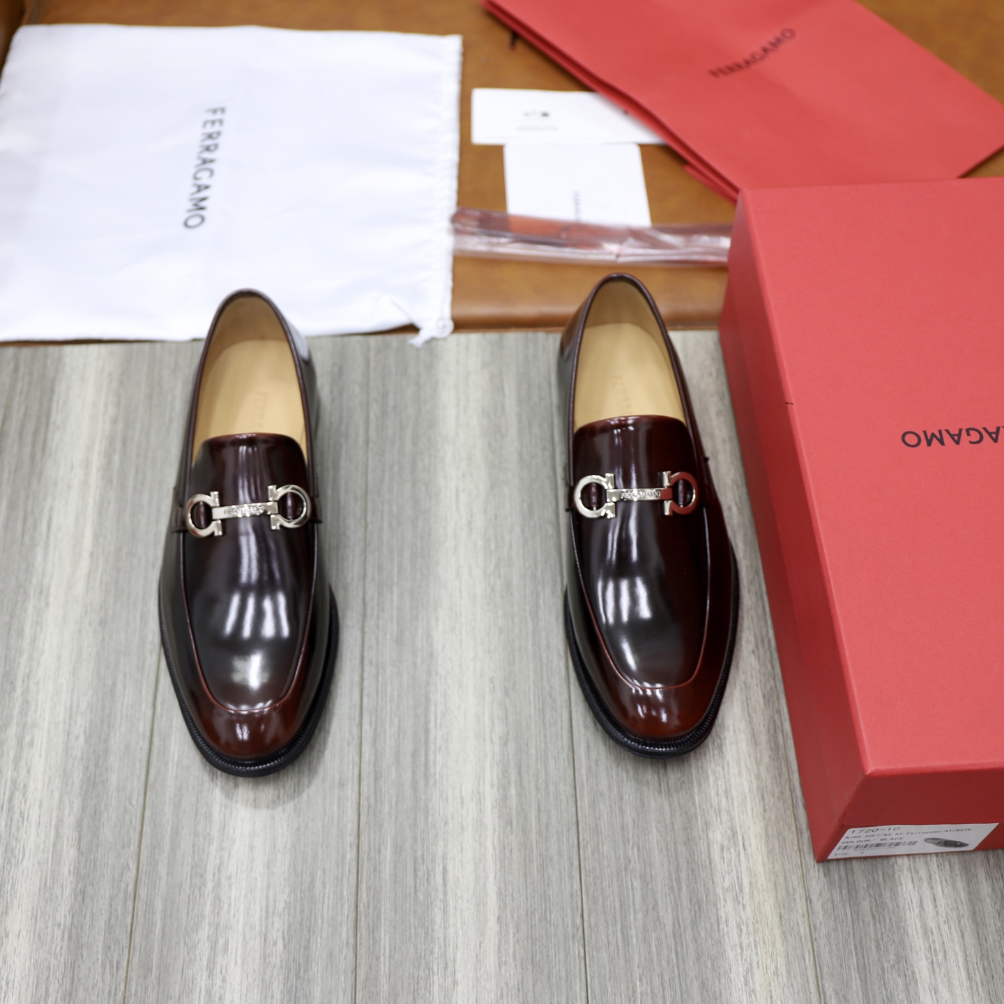 Ferragamo Men's Leather Loafers with Gancini Ornament - Casual & Formal 1 Ferragamo Men's Leather Loafers with Gancini Ornament - Casual & Formal