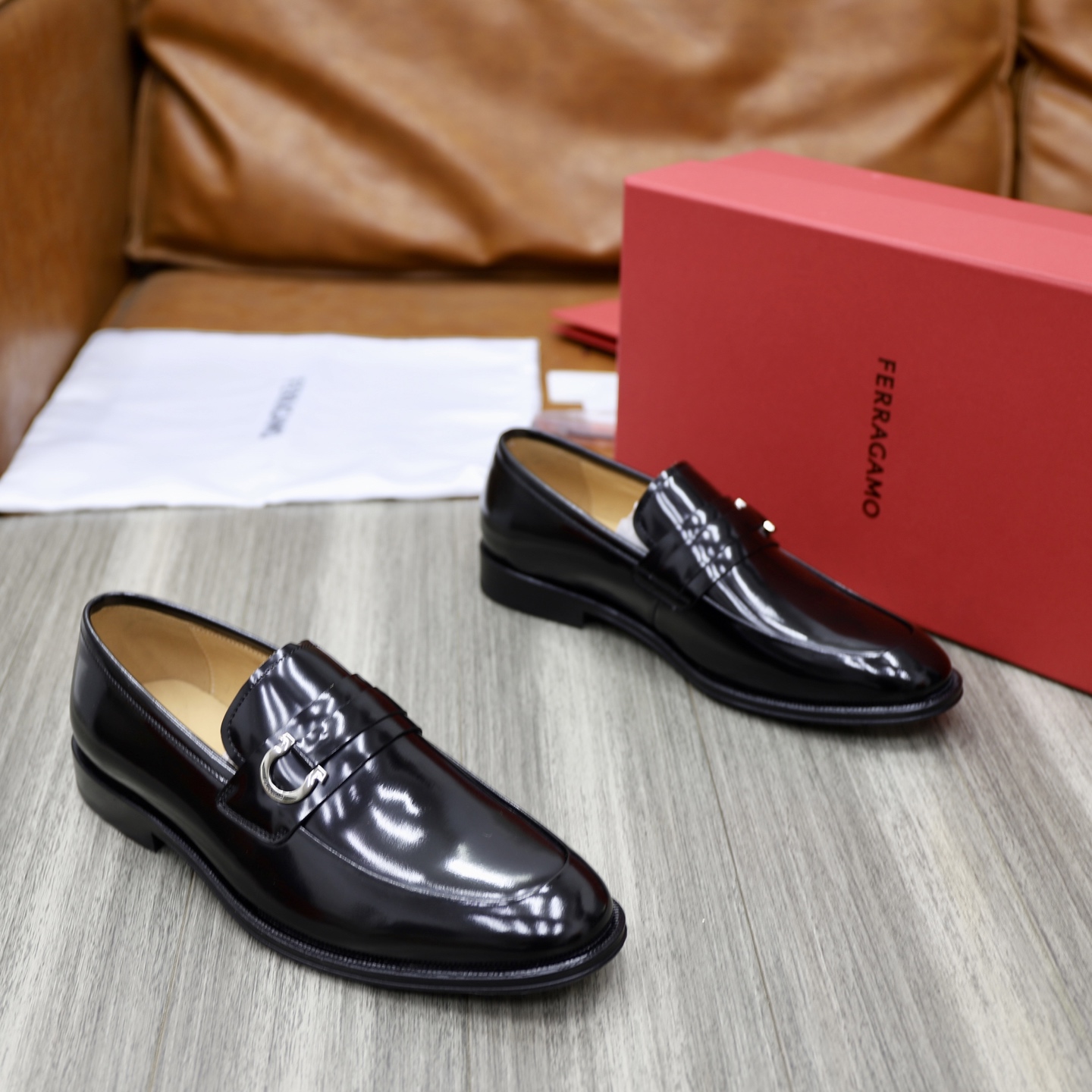 Ferragamo Men's Leather Loafers - Classic Style, Modern Appeal, Size 39-44 5 i1746721103757 628 0 3