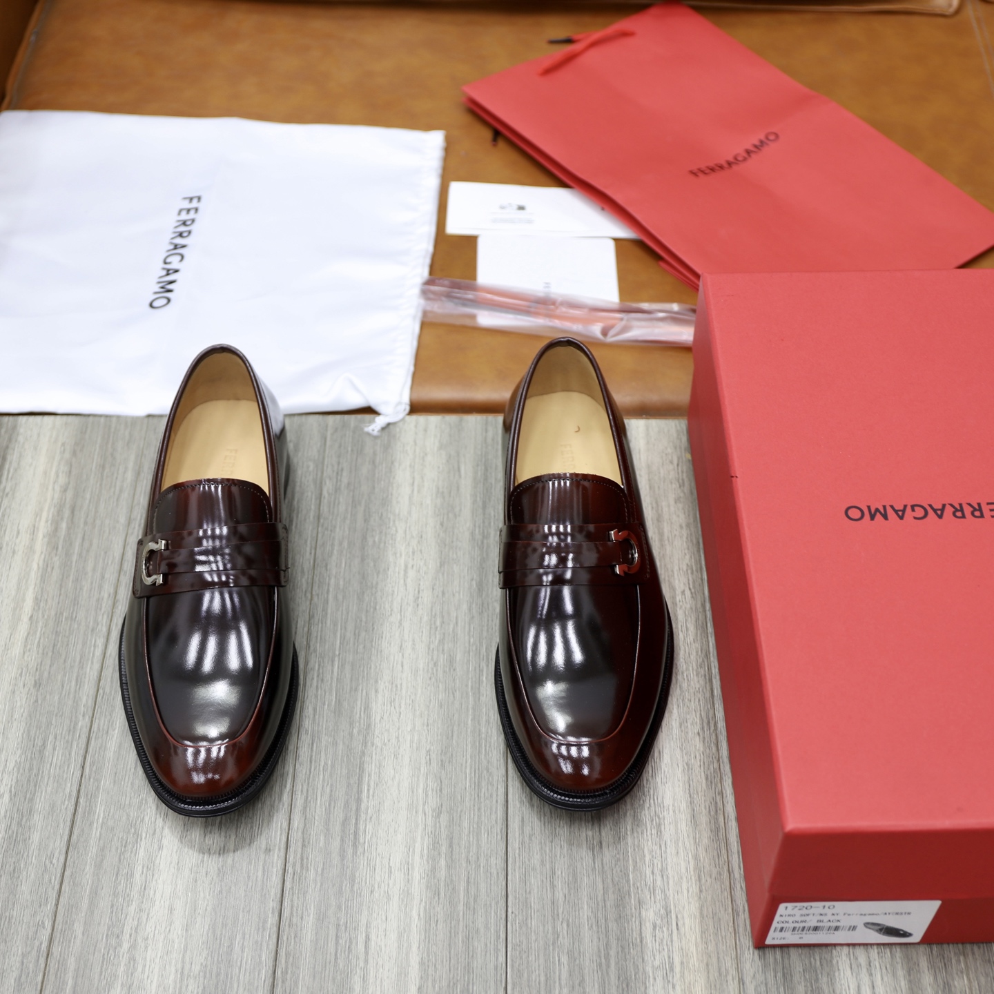 Ferragamo Men's Leather Loafers with Gancini Buckle - Classic & Modern Style 1 Ferragamo Men's Leather Loafers with Gancini Buckle - Classic & Modern Style