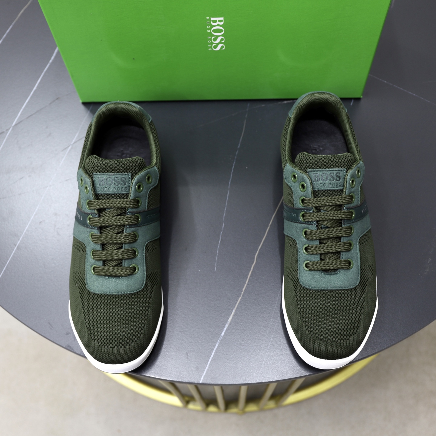 Boss Men's Casual Sneakers - Imported Knit Upper, Soft & Lightweight Sole